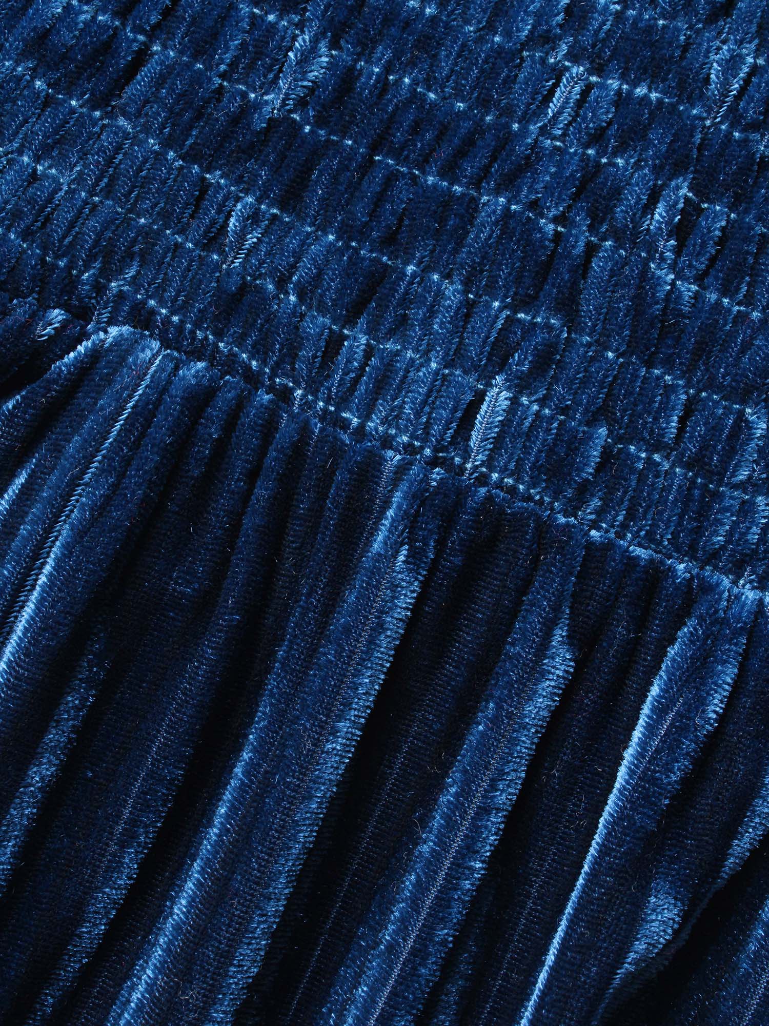 Velvet Smocked Bodice Jersey Top - Image 6