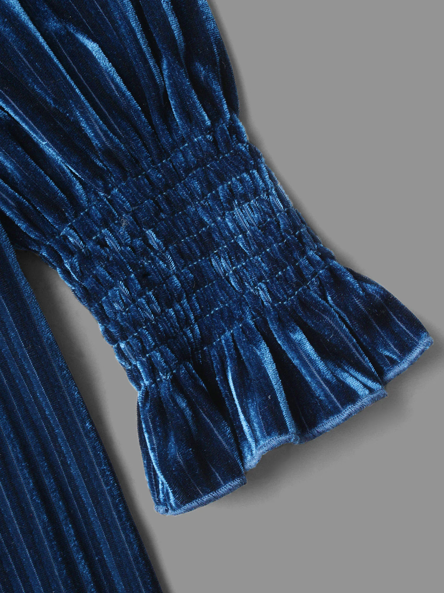 Velvet Smocked Bodice Jersey Top - Image 7