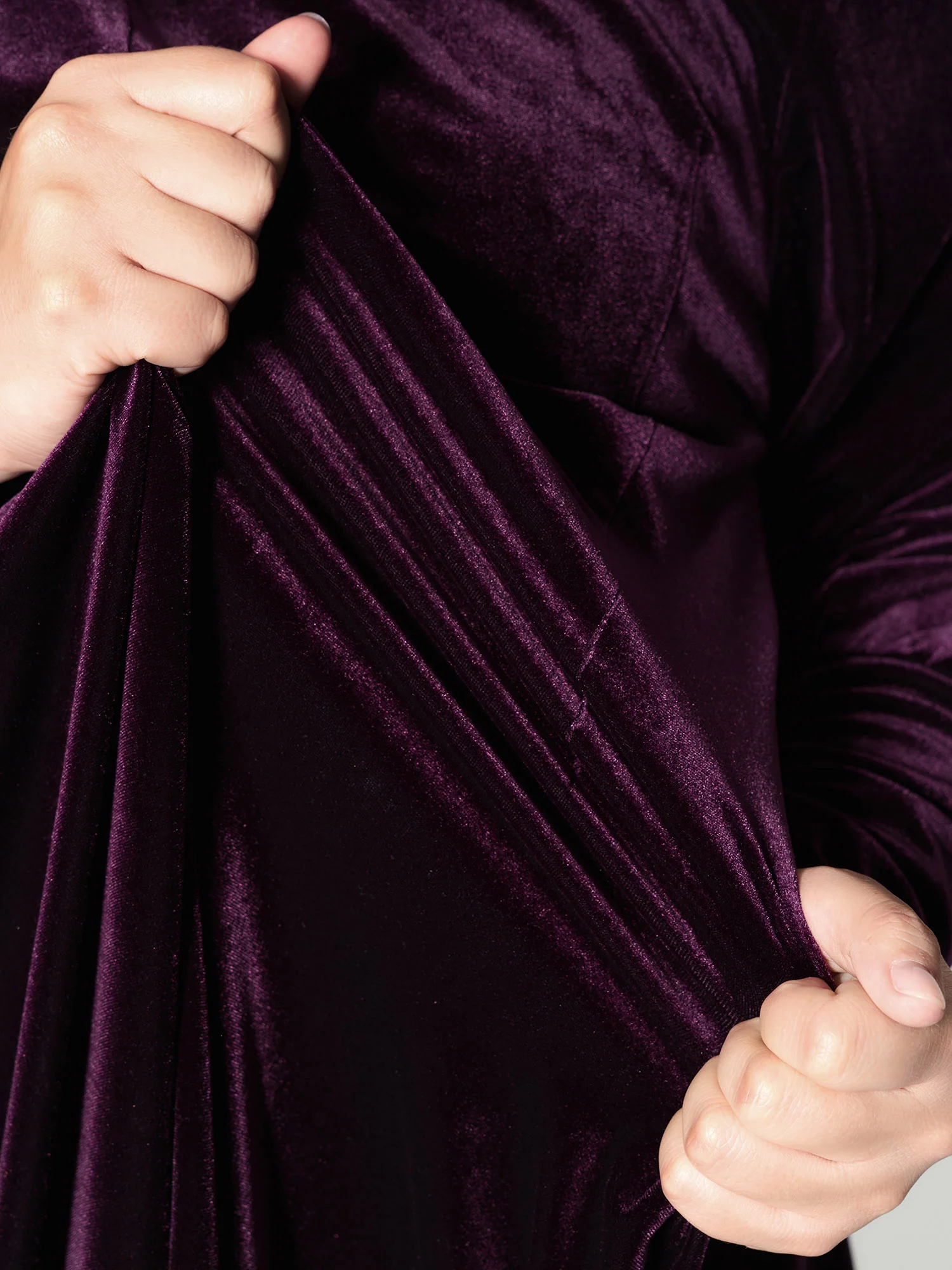 Velvet Stretchy Button Blazer Midi Dress - Image 5