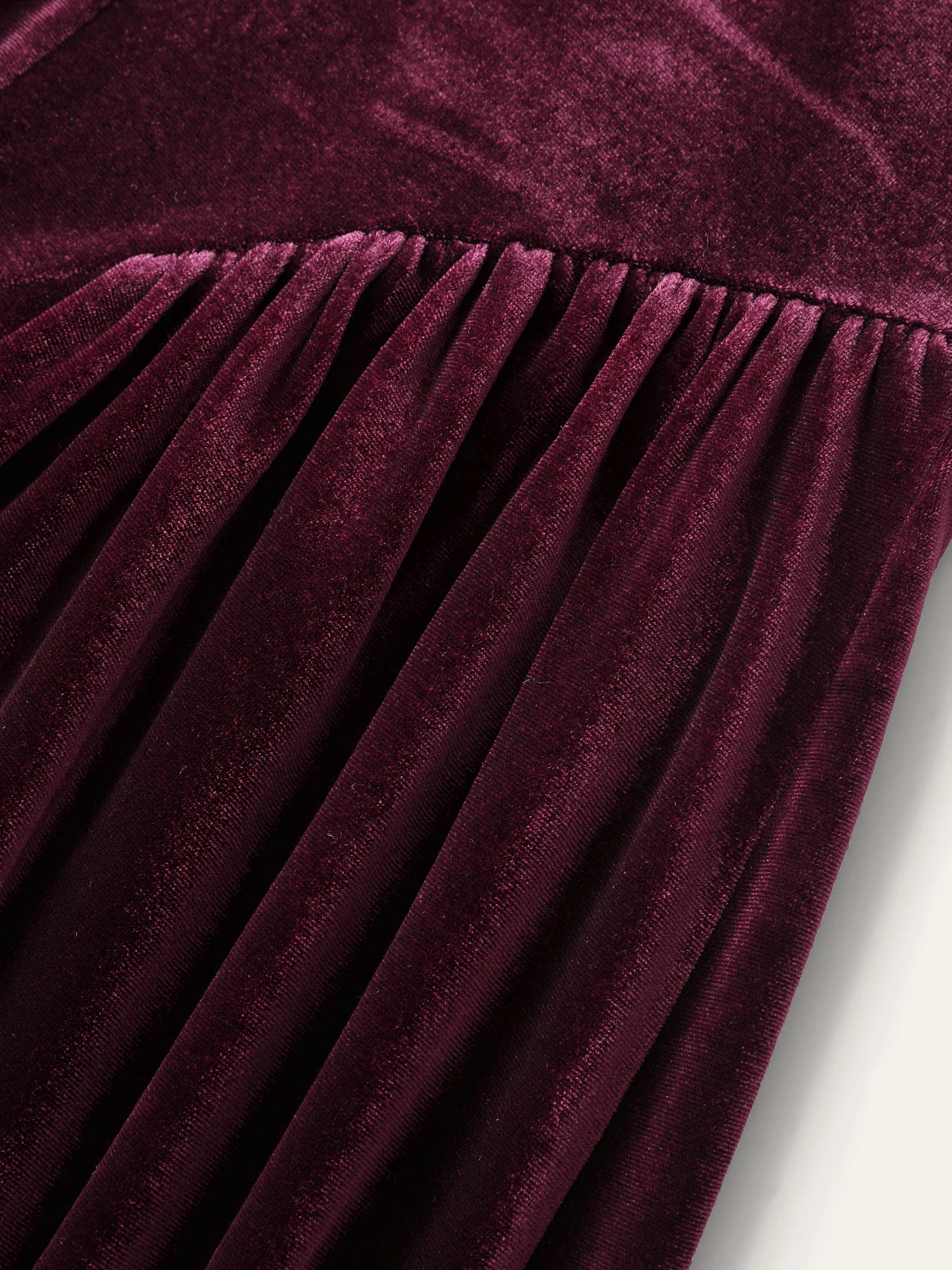 Velvet Structured Pleated Bodice Midi Dress - Image 7