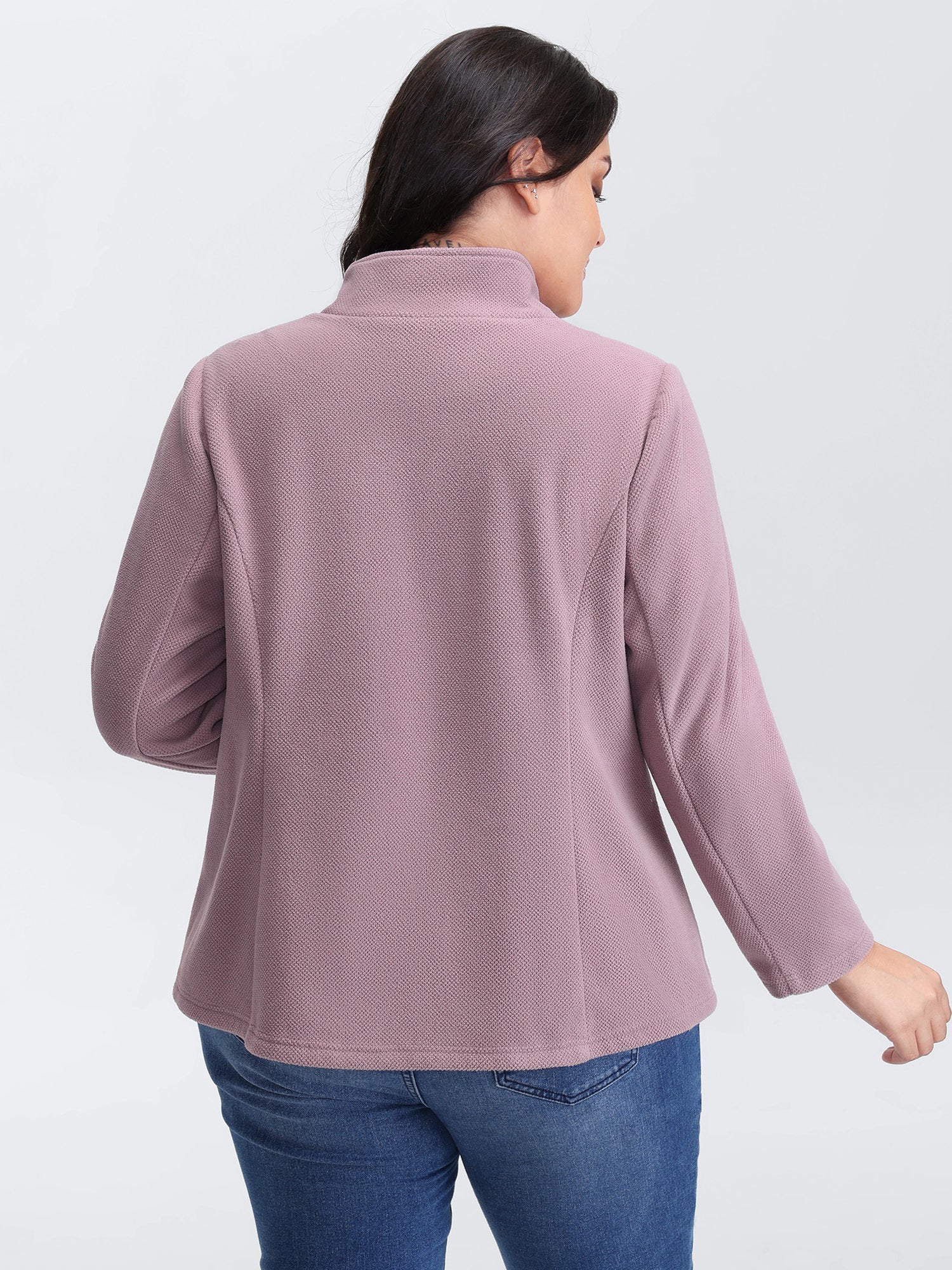 Velvety-Feel Pockets Zipper Jacket - Image 5
