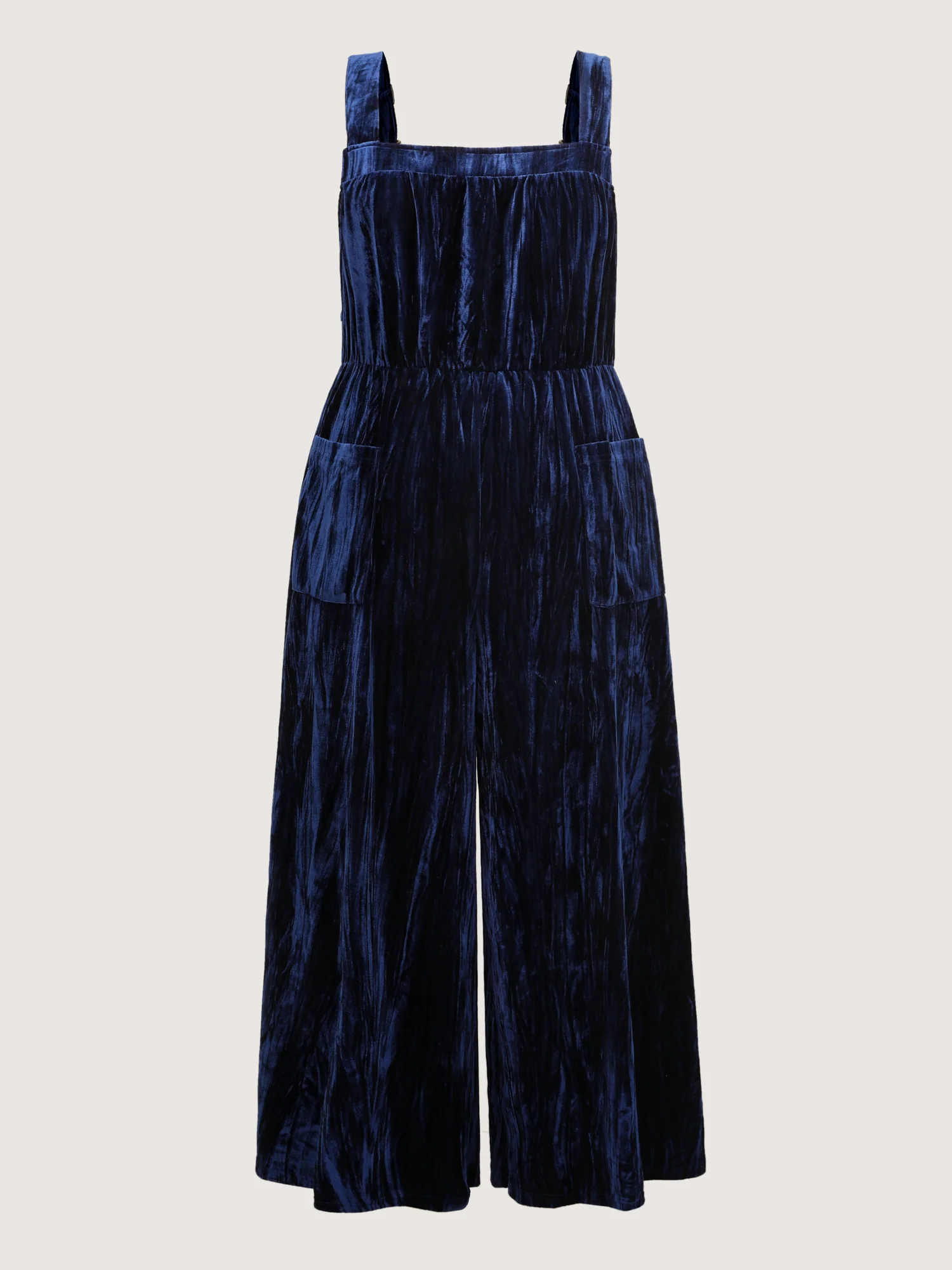 Velvety Texture Adjustable Pockets Overall Jumpsuit - Image 7