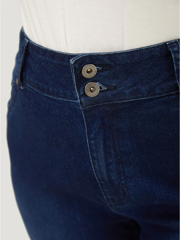 Very Stretchy High Rise Dark Wash Embroidery Back Jeans - Image 8