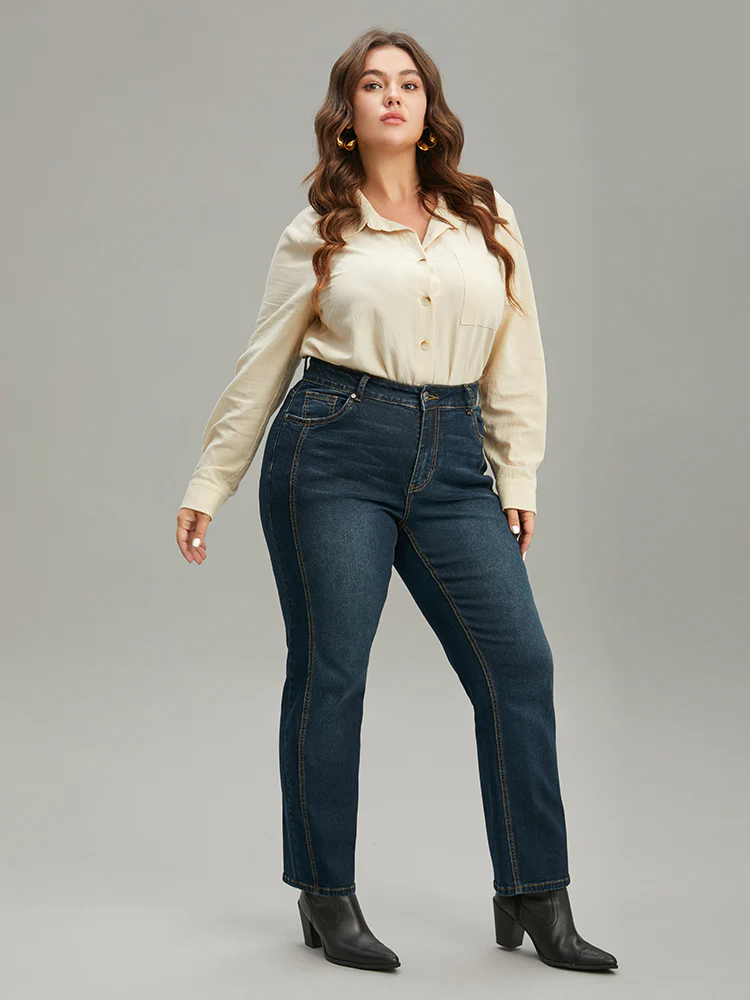 Very Stretchy Seam Detail Stitch Jeans - Image 2