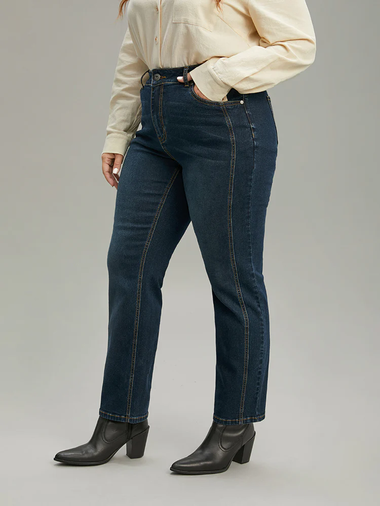 Very Stretchy Seam Detail Stitch Jeans - Image 3