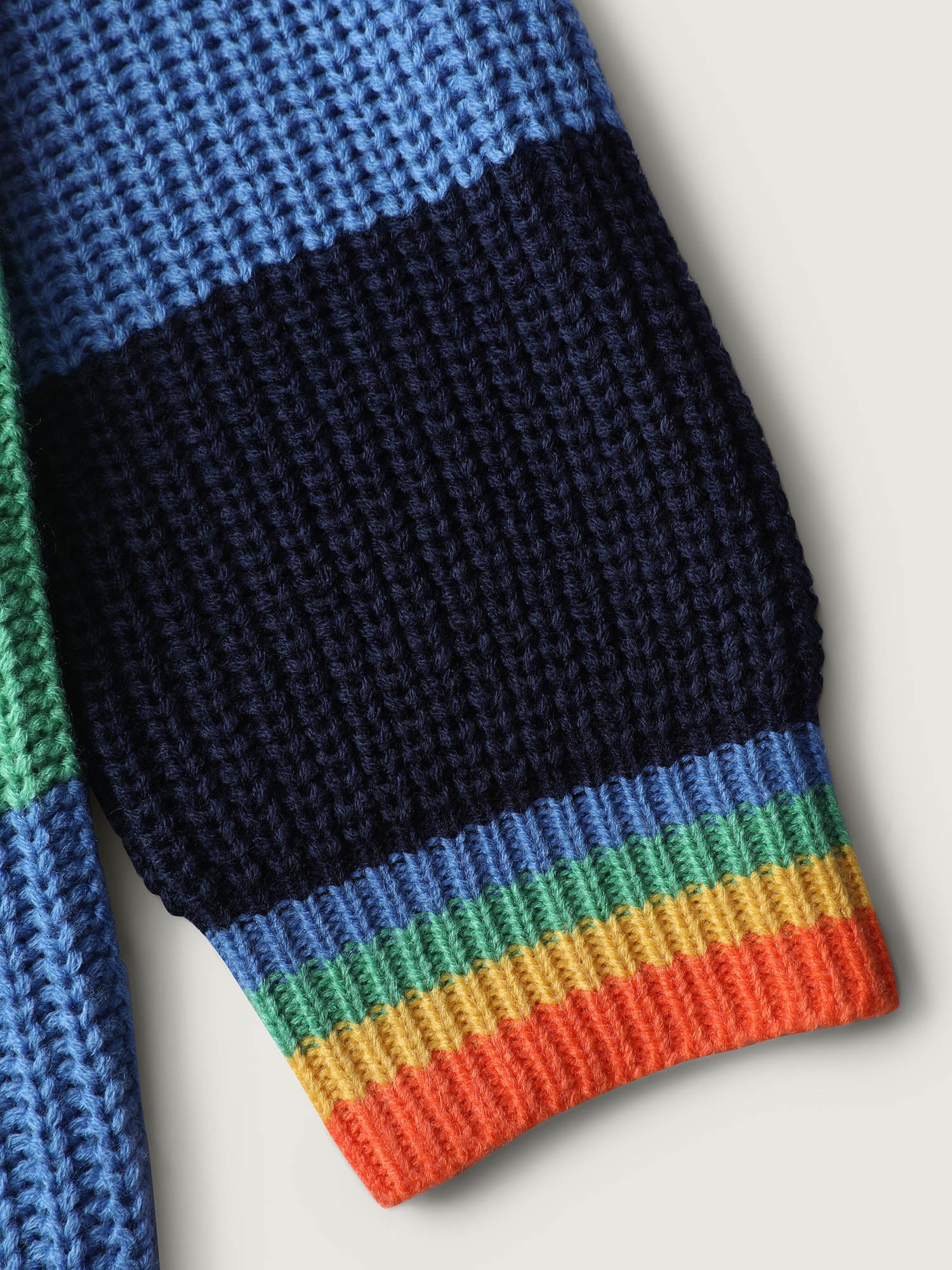 Vibrant Color Stripes Round Neck Pullover - Image 6