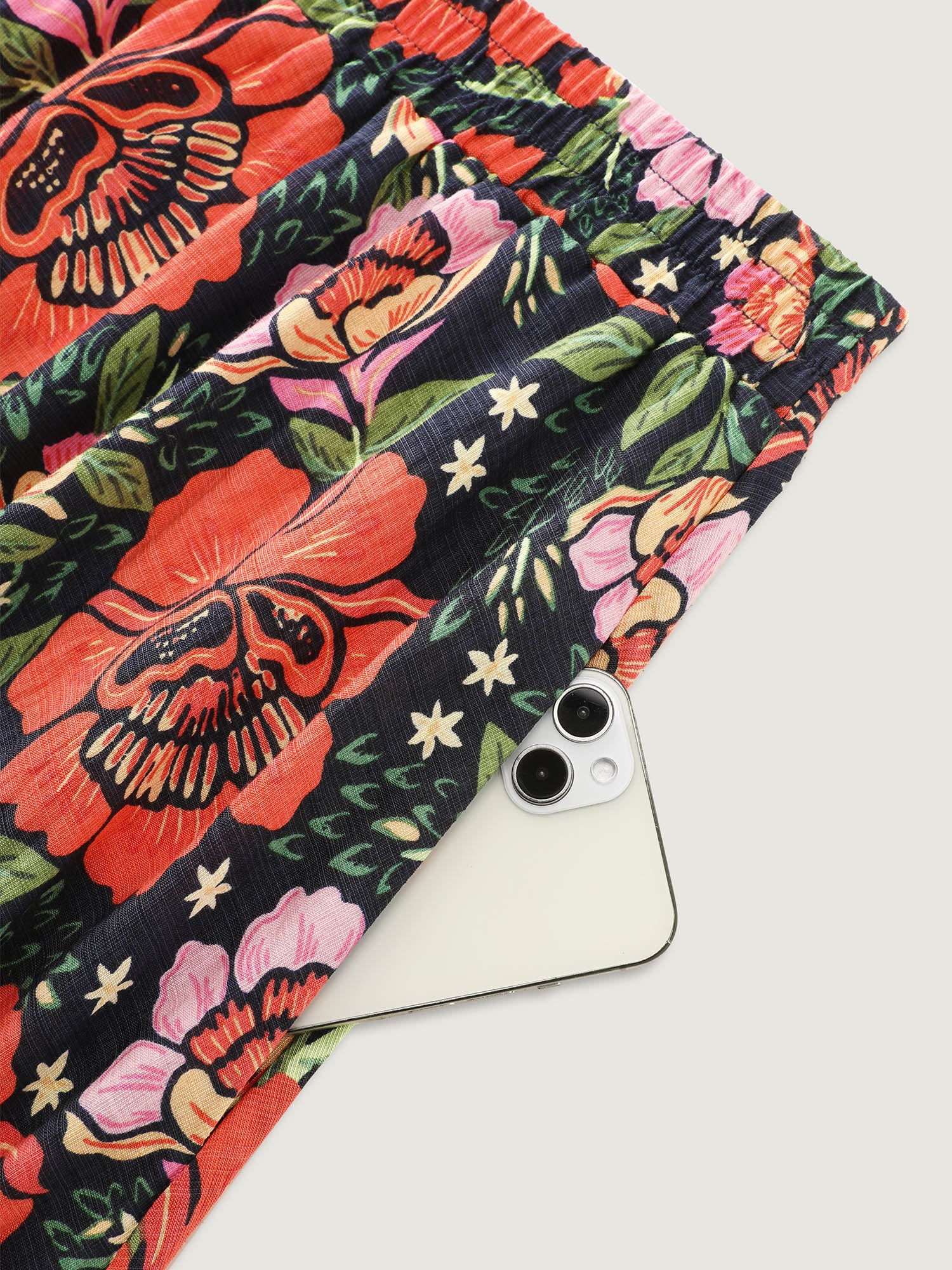 Vibrant Floral Print Flowy Maxi Skirt - Image 6