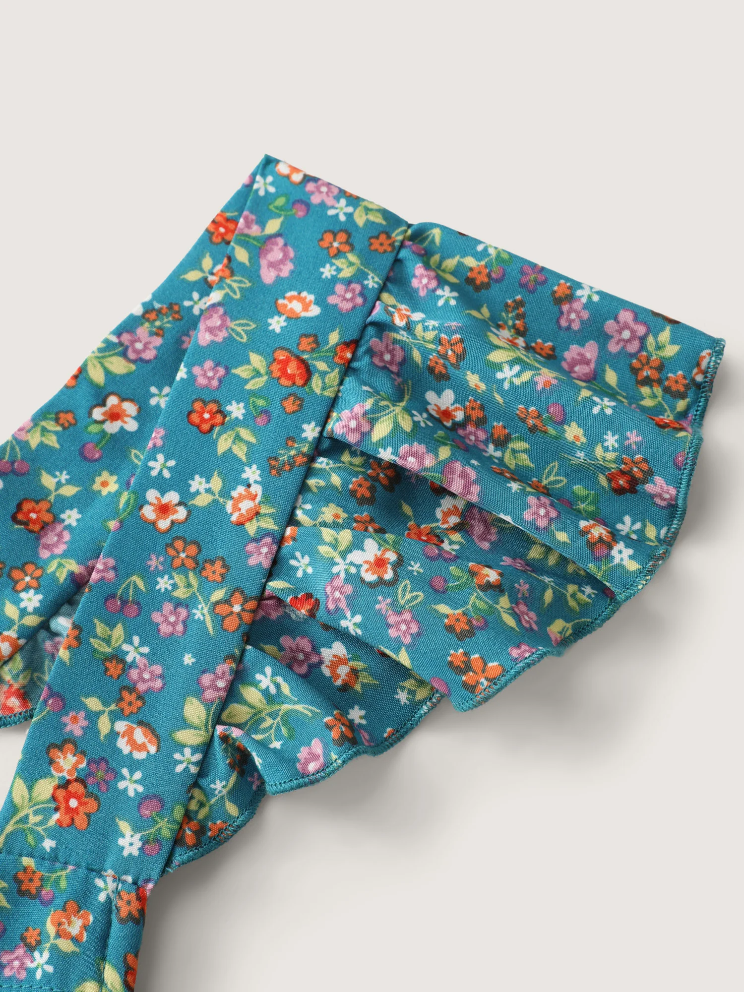 Vibrant Floral Print Open-Back Midi Dress - Image 5