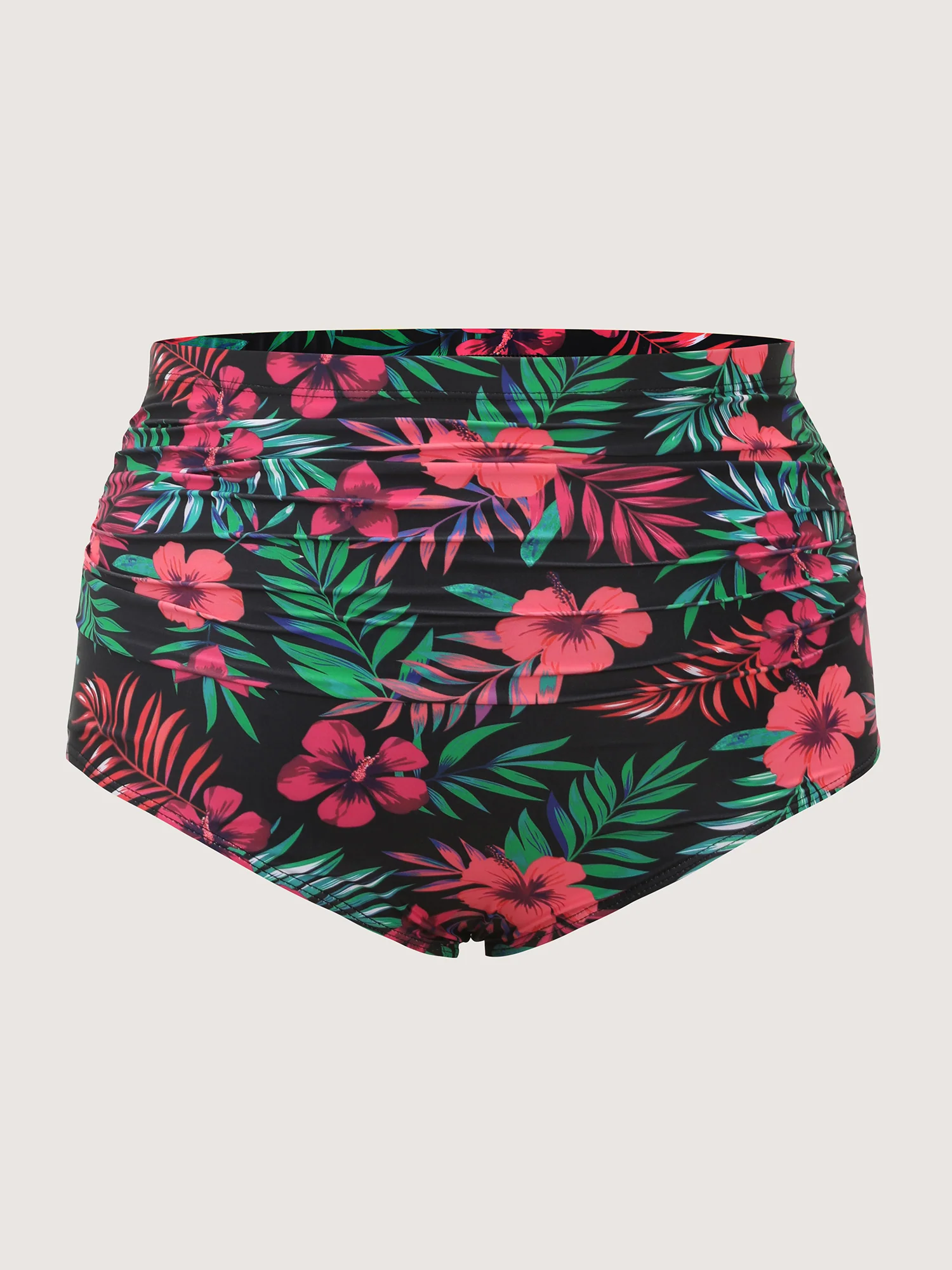 Vibrant Tropical Floral Print Pockets Swim Dress - Image 8