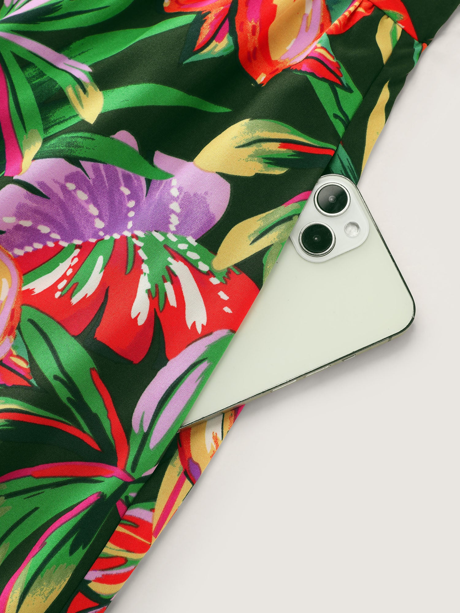 Vibrant Tropical Print Off-Shoulder Midi Dress - Image 6