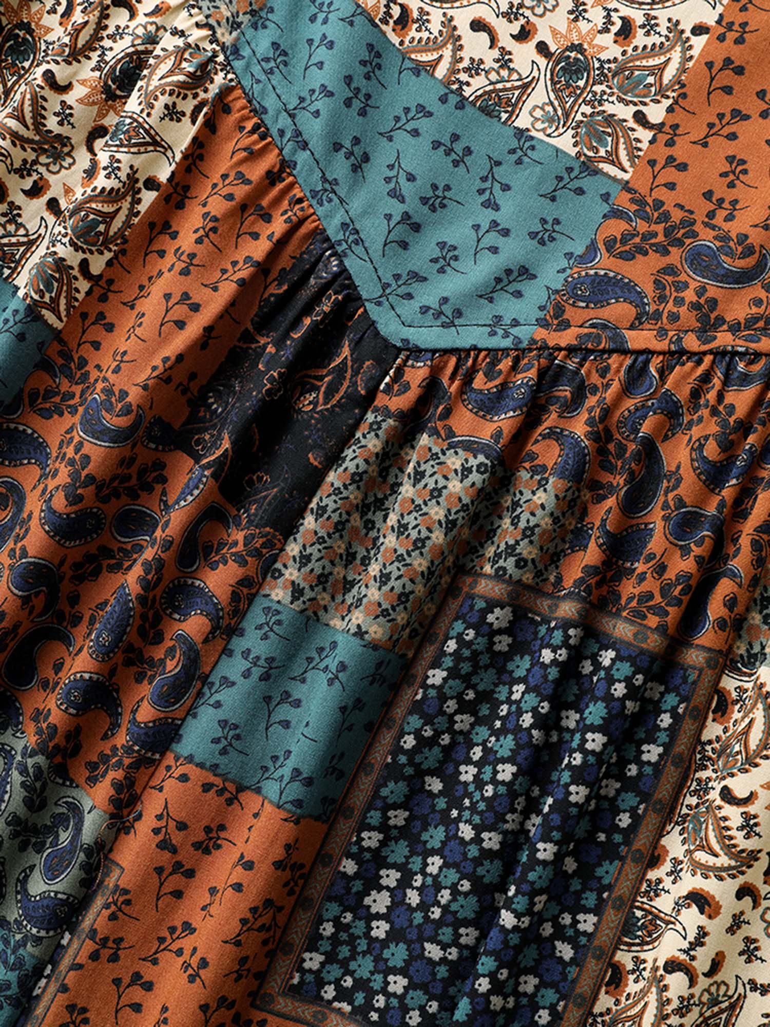 Vintage Boho Collage Overall Straps Jumpsuit - Image 6