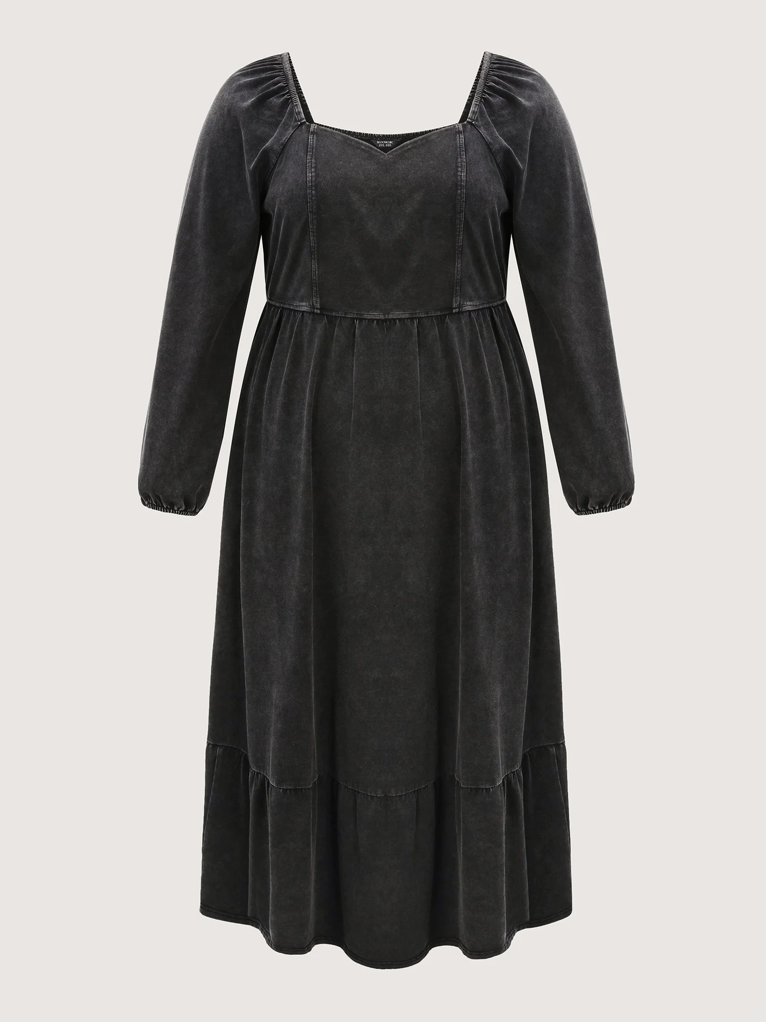 Vintage Cotton Pockets Gathered Back Maxi Dress - Image 5