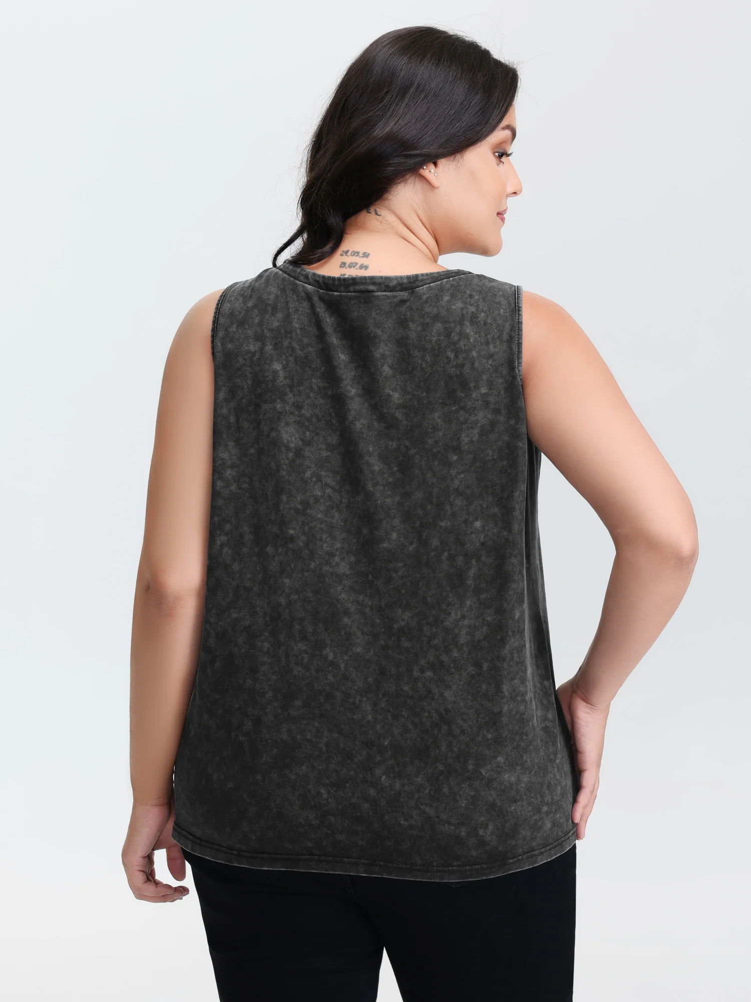 Vintage Cut Out Star Rivet Details Tank Top - Image 4