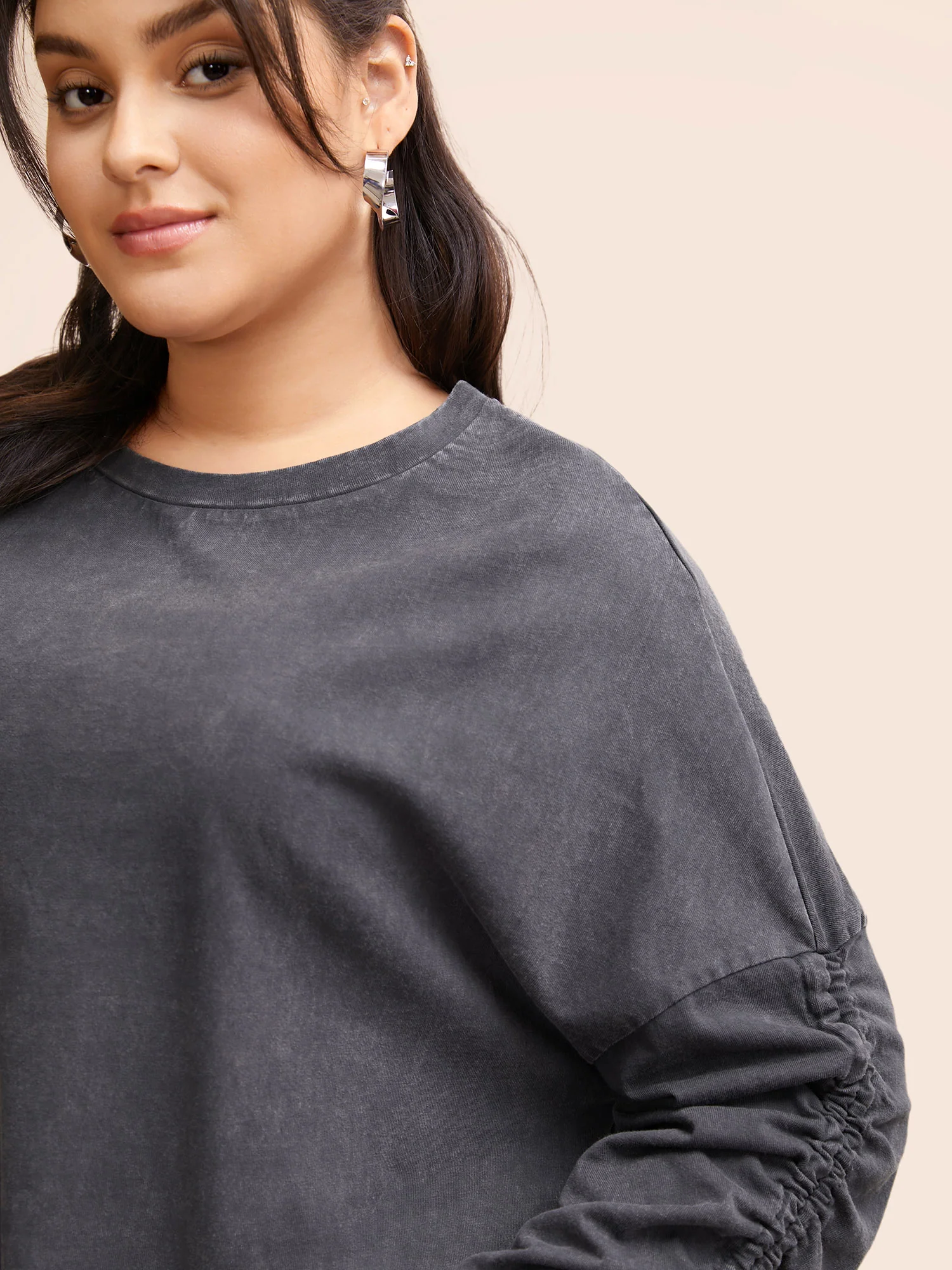 Vintage Drawstring Drop Shoulder T-shirt - Image 2
