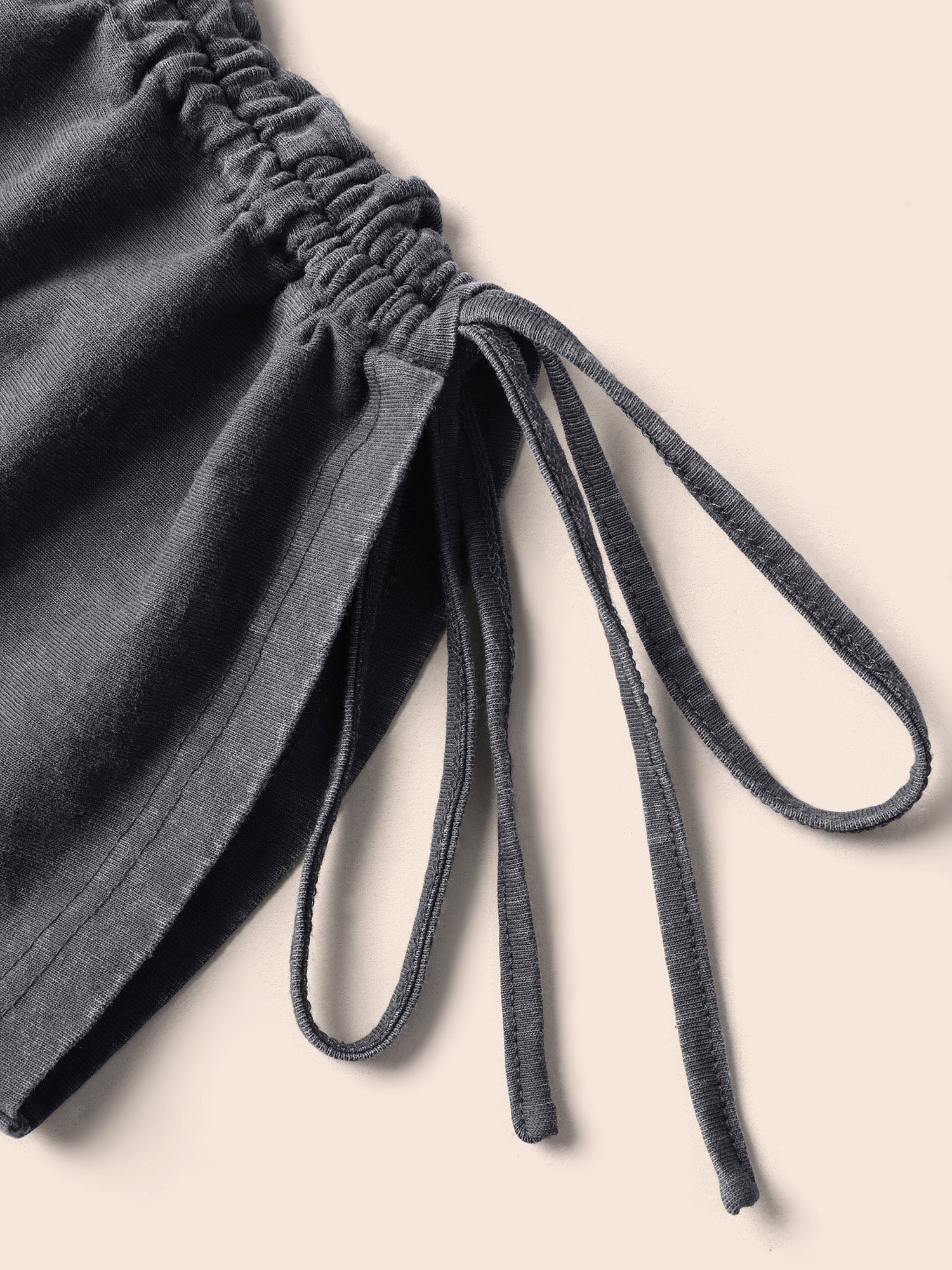 Vintage Drawstring Drop Shoulder T-shirt - Image 5