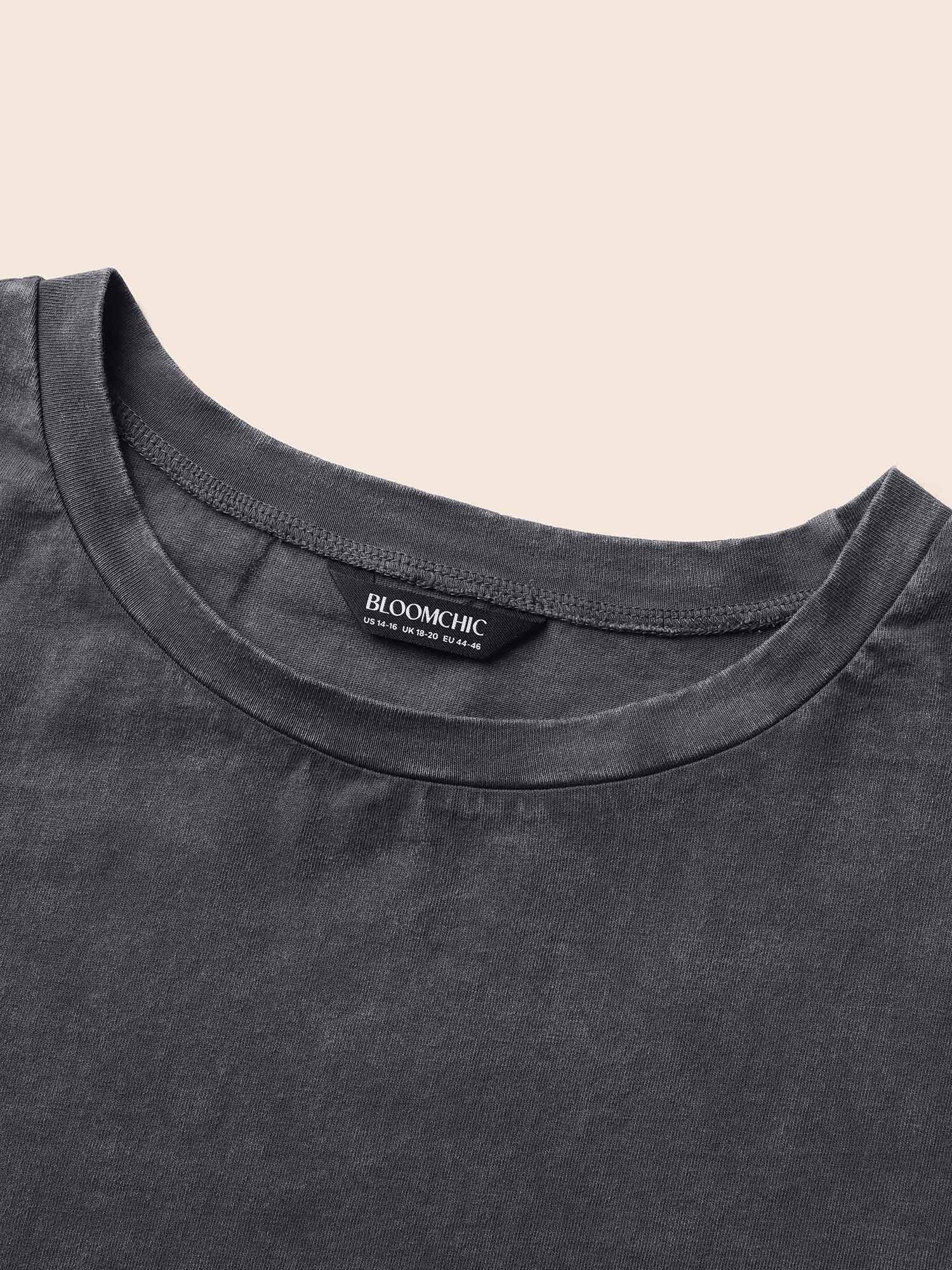 Vintage Drawstring Drop Shoulder T-shirt - Image 6