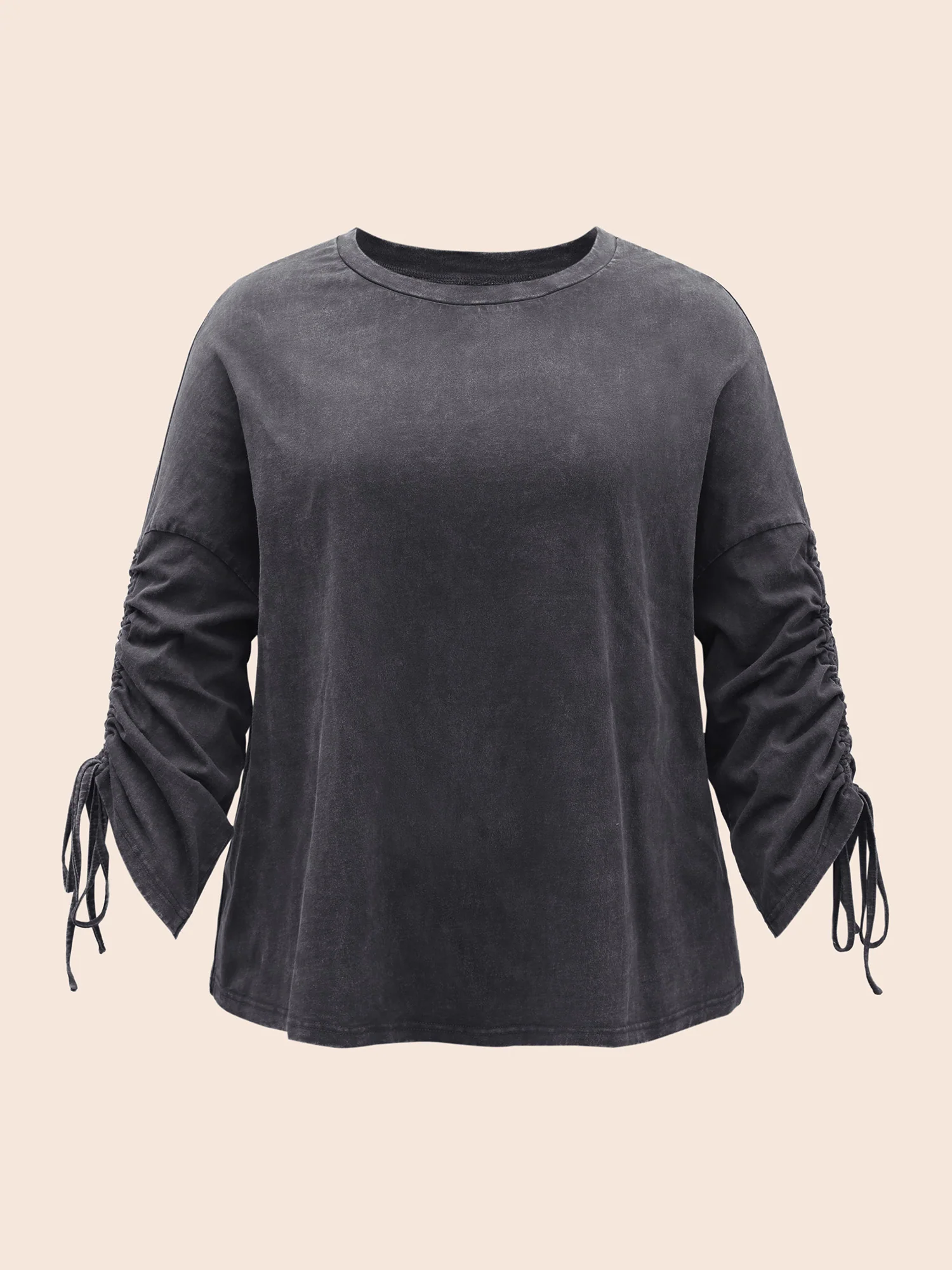 Vintage Drawstring Drop Shoulder T-shirt - Image 7