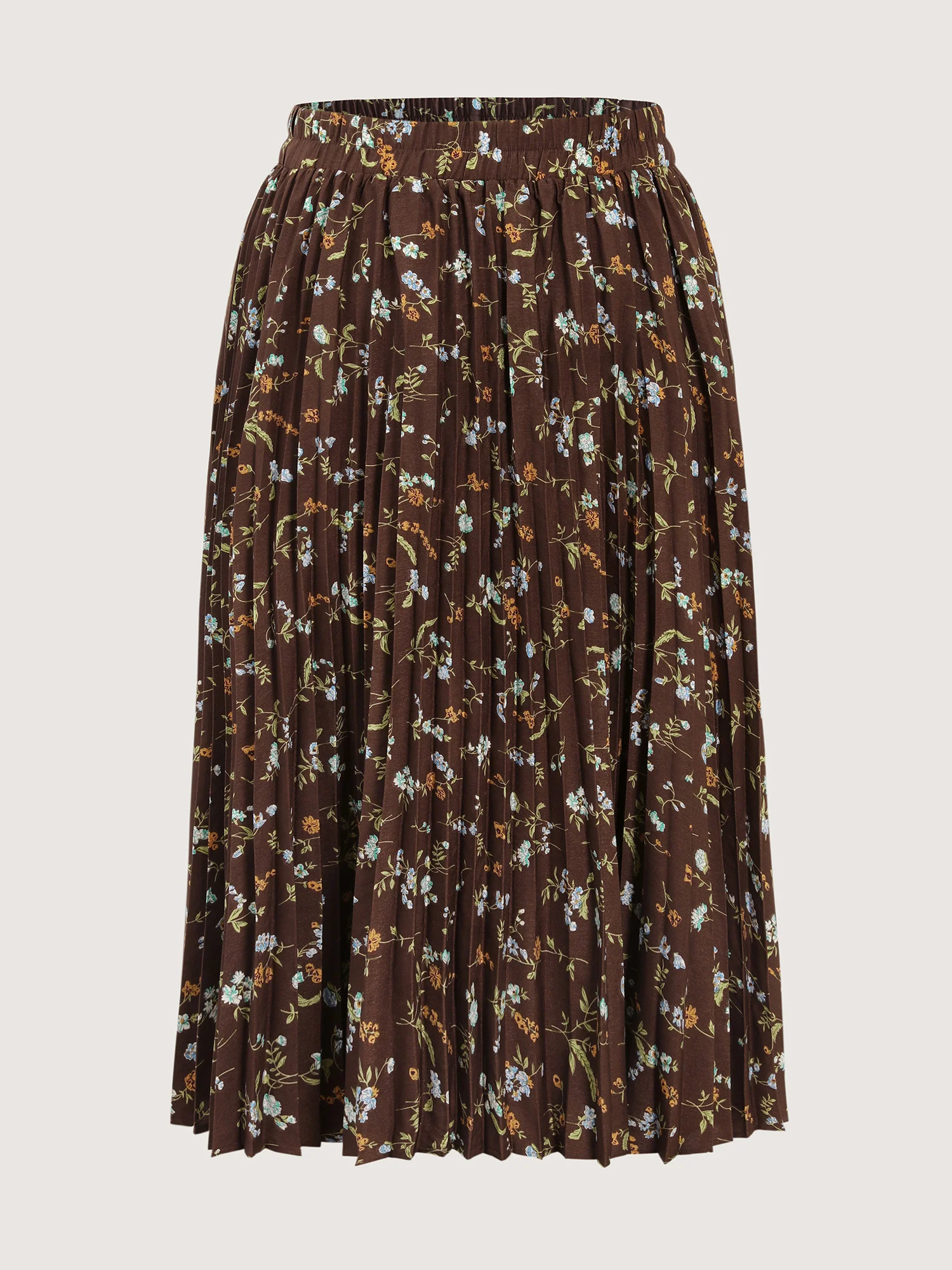 Vintage Floral Pleated Maxi Skirt - Image 5