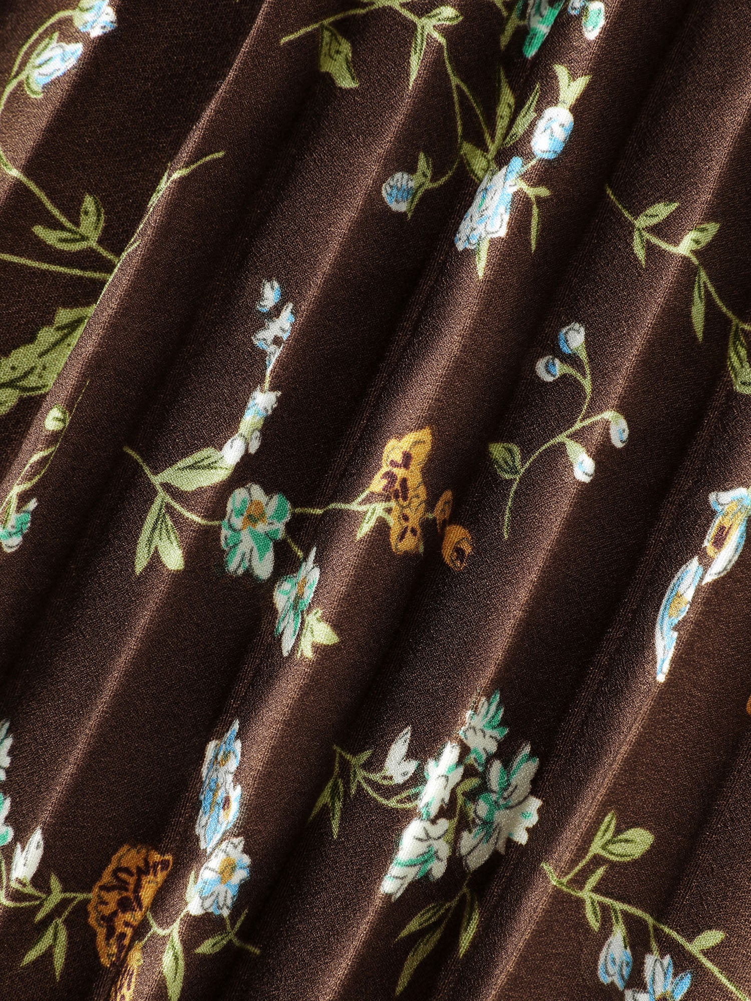 Vintage Floral Pleated Maxi Skirt - Image 6