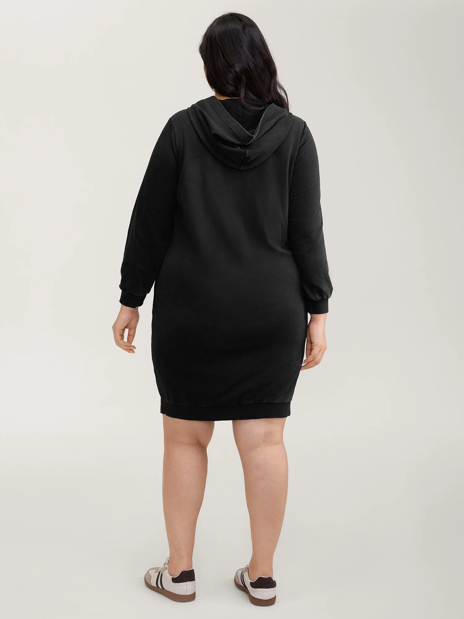 Vintage Hooded Sweatshirt Midi Dress - Image 4
