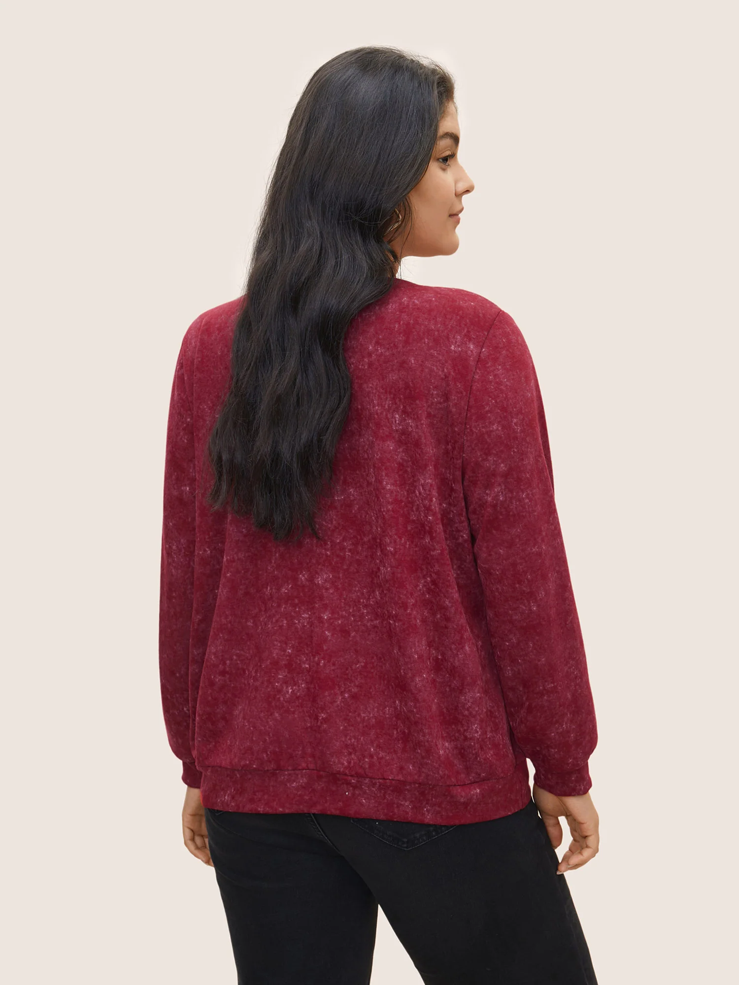 Vintage Horoscope Print Round Neck Sweatshirt - Image 2