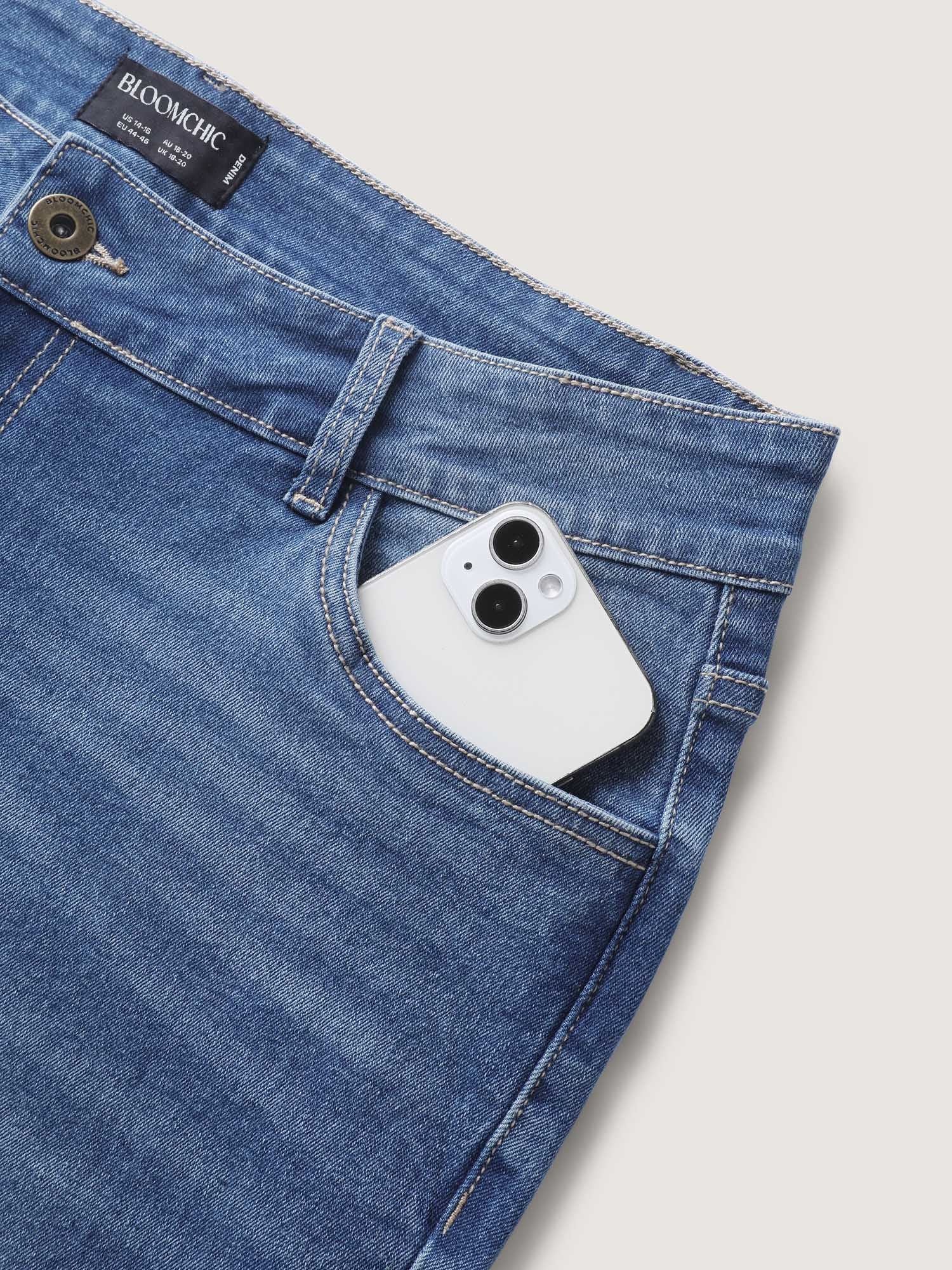 Vintage Raw Hem Bootcut Jeans - Image 5