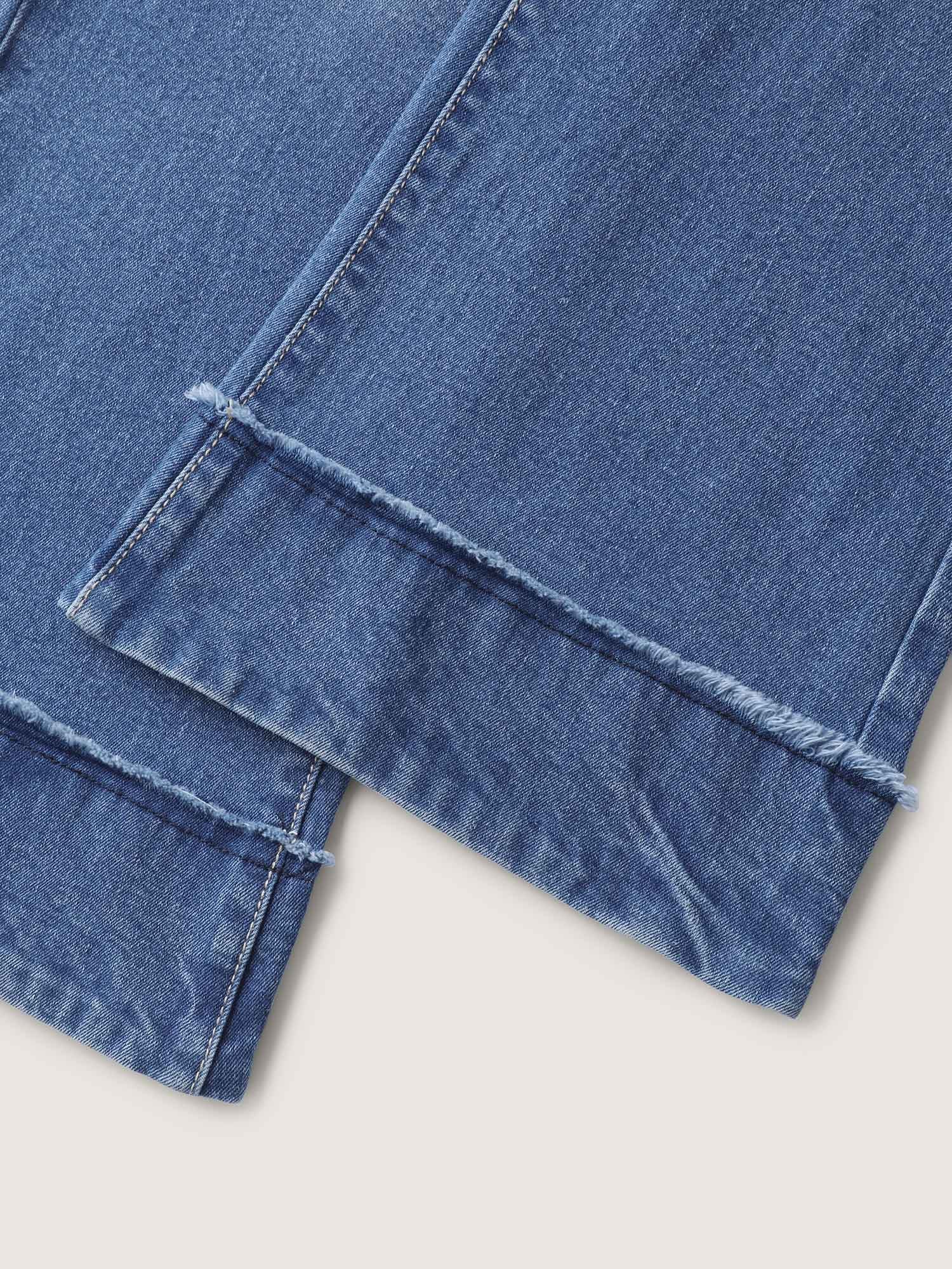 Vintage Raw Hem Bootcut Jeans - Image 6