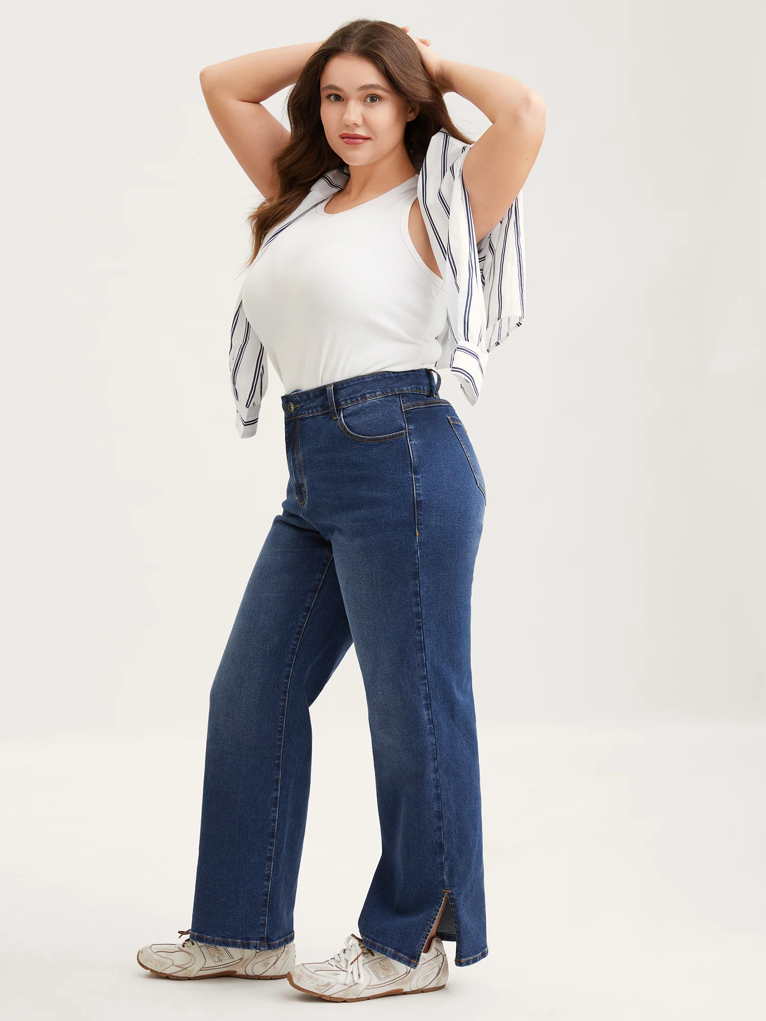 Vintage Split Hem Straight-Leg Jeans - Image 2