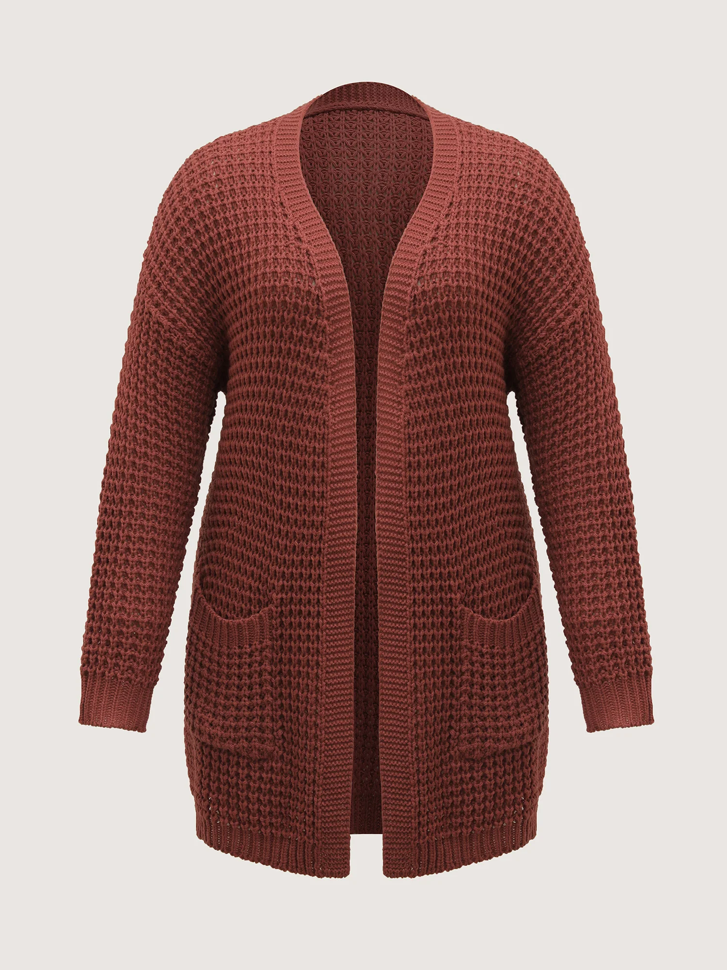 Vintage Textured Pockets Knit Cardigan - Image 7