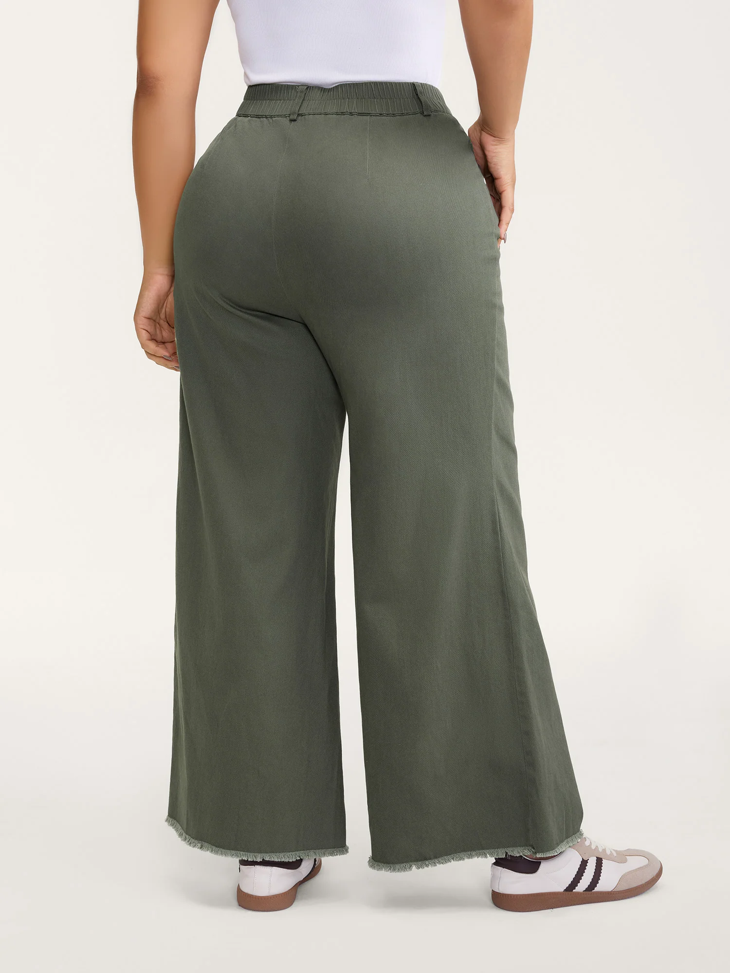 Vintage Wash Flared Hem Bootcut Pants - Image 4