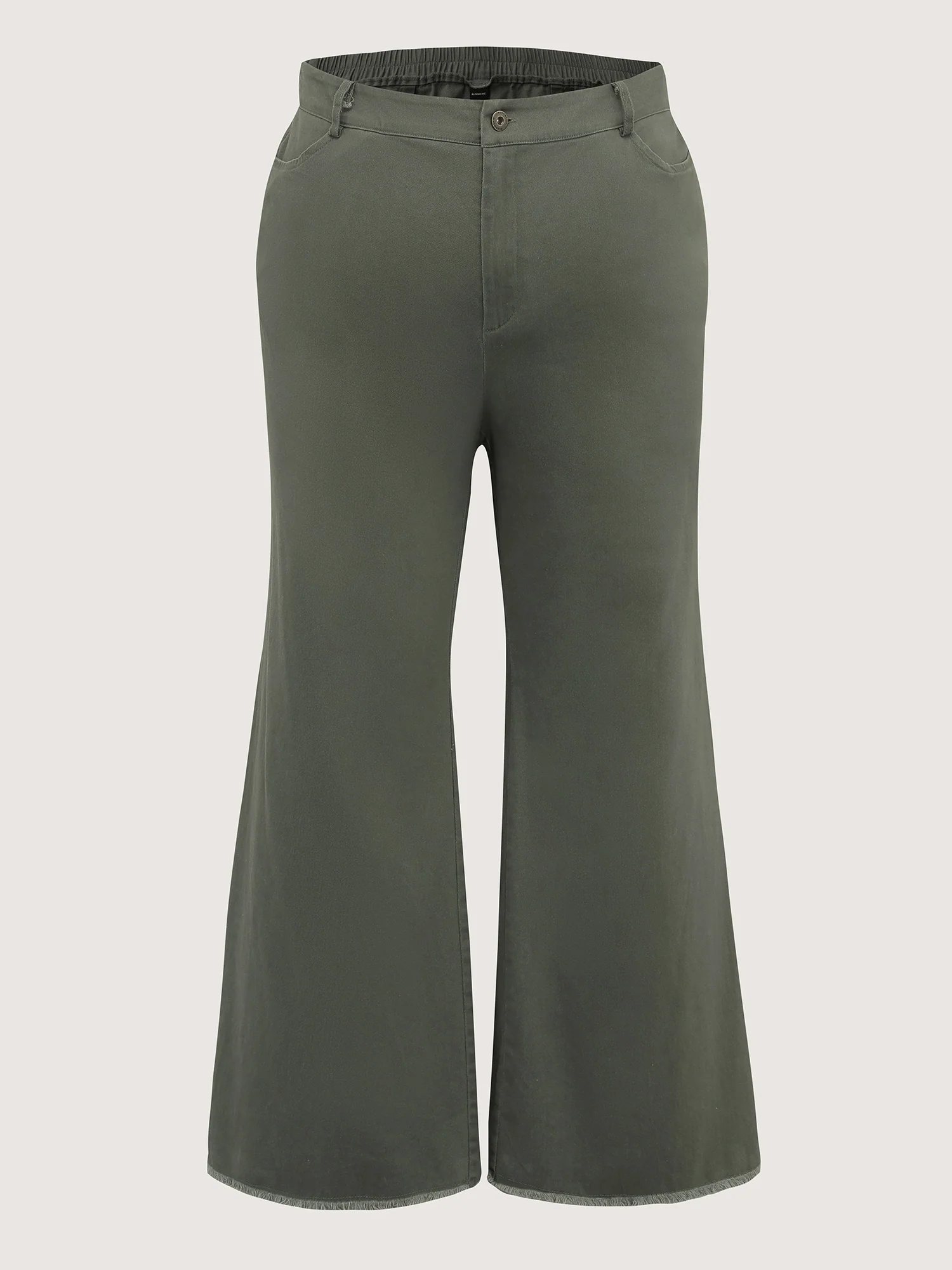 Vintage Wash Flared Hem Bootcut Pants - Image 7