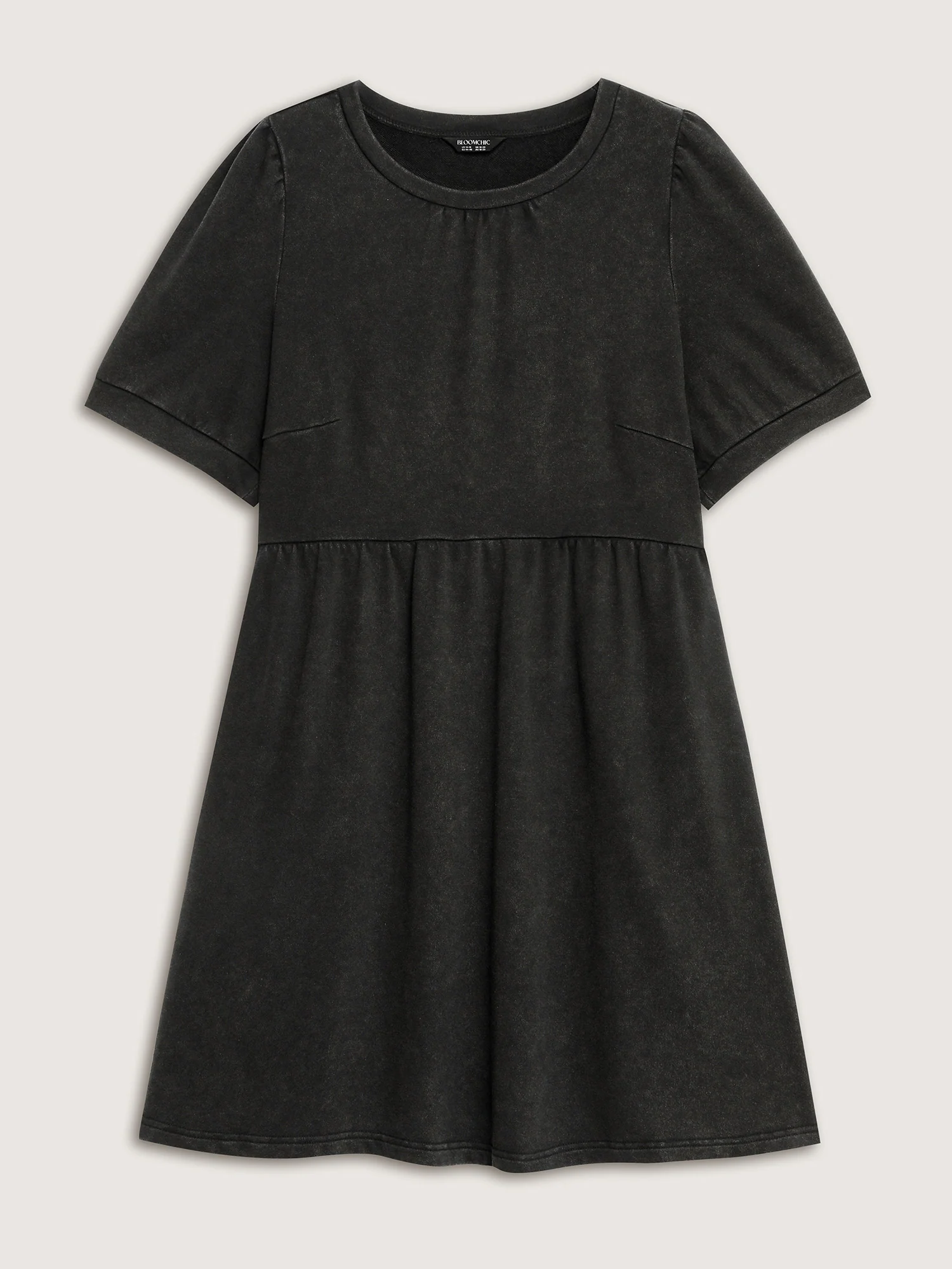 Vintage Wash Pockets Flared Mini Dress - Image 7