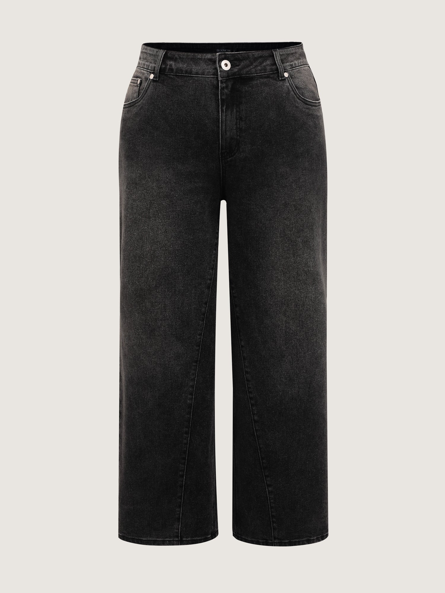Vintage Wash Stretchy Straight-Leg Jeans - Image 8