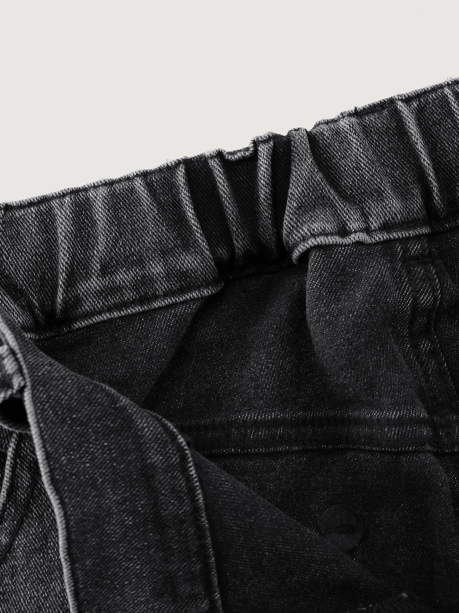 Vintage Wash Stretchy Waistband Wide-Leg Jeans - Image 6