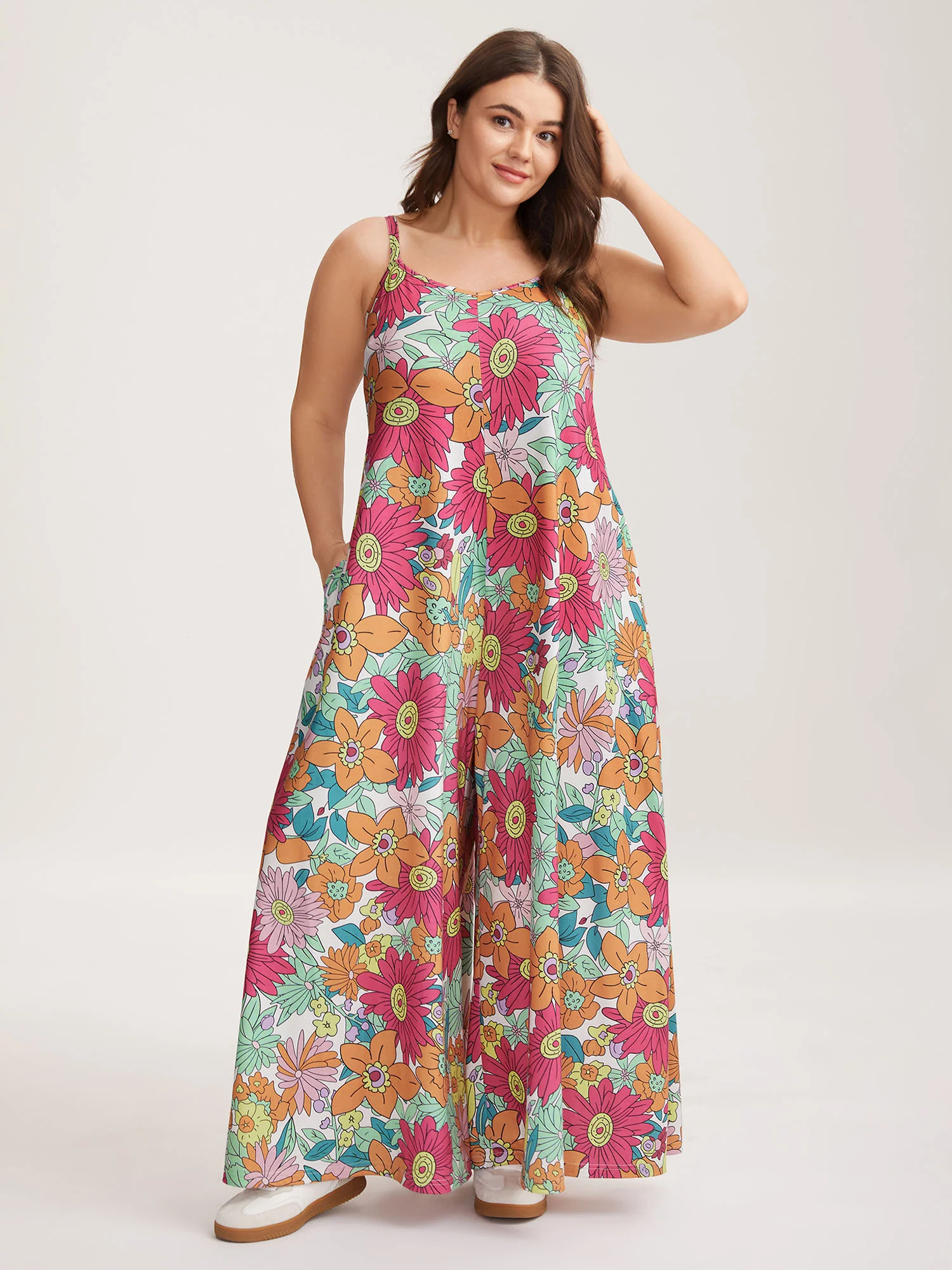 Vivid Groove Stretchy Adjustable Jumpsuit