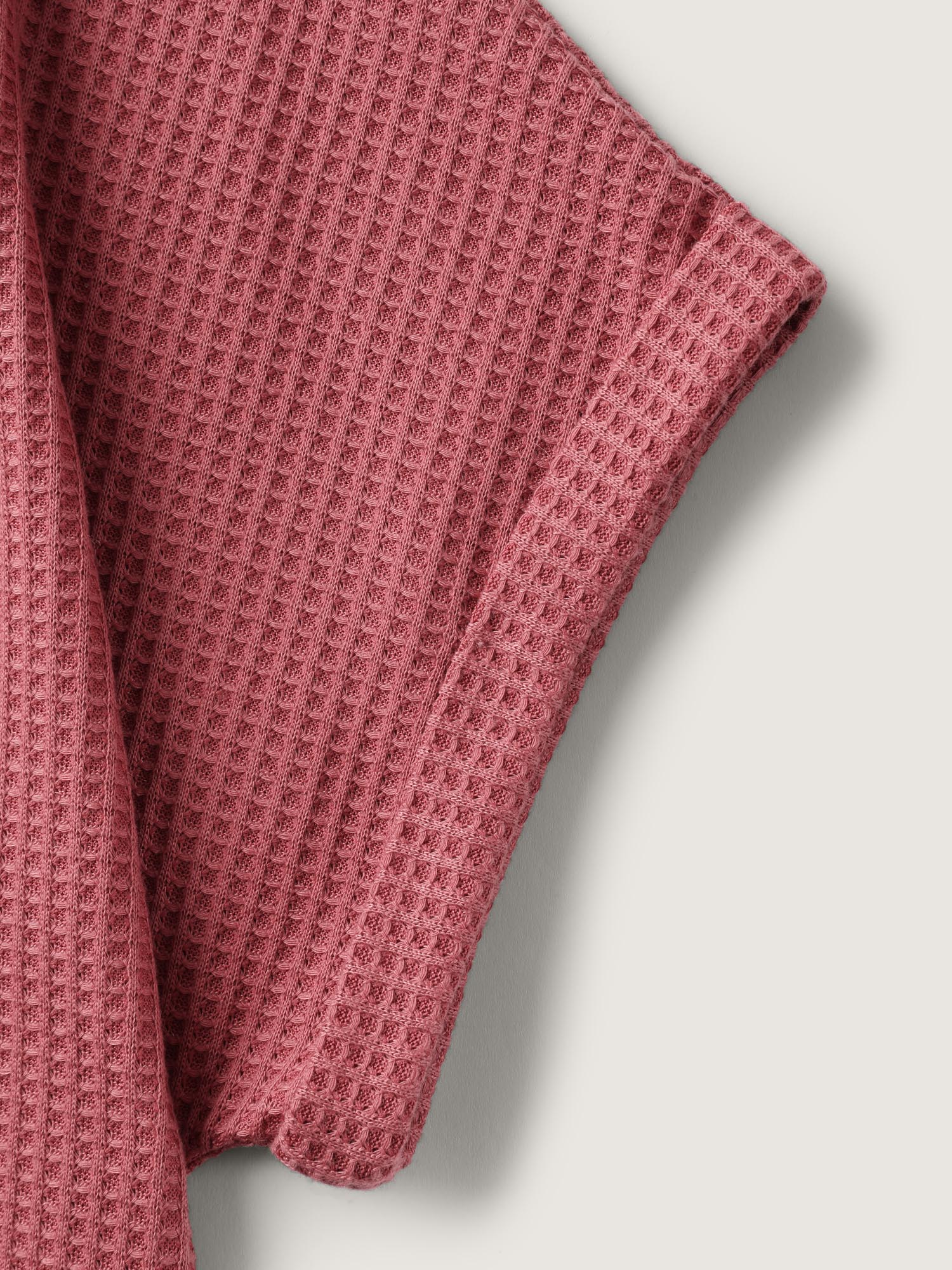 Waffle Seamed Front Solid T-Shirt - Image 5