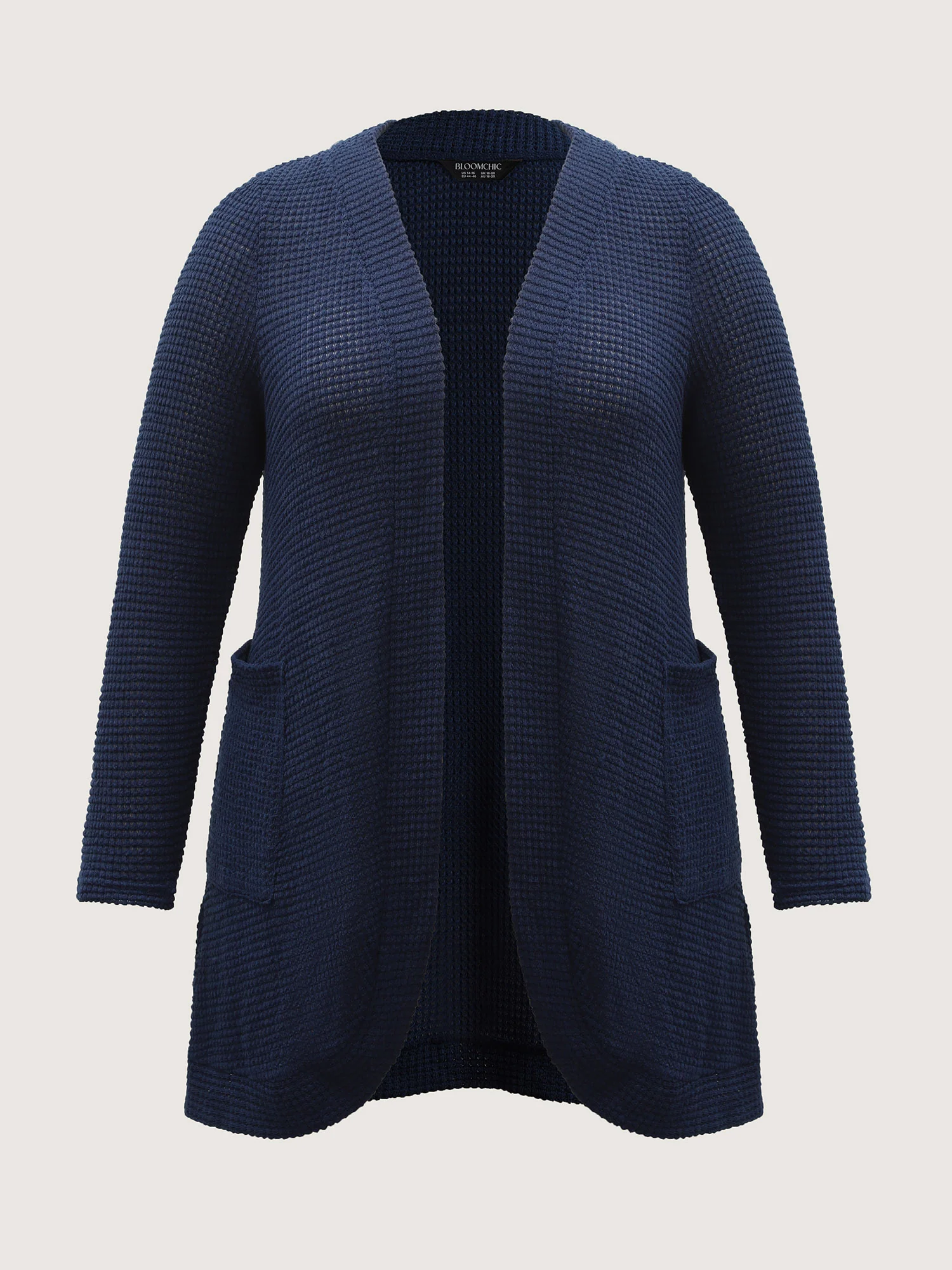 Waffle Textured Arc Hem Jacket - Image 8