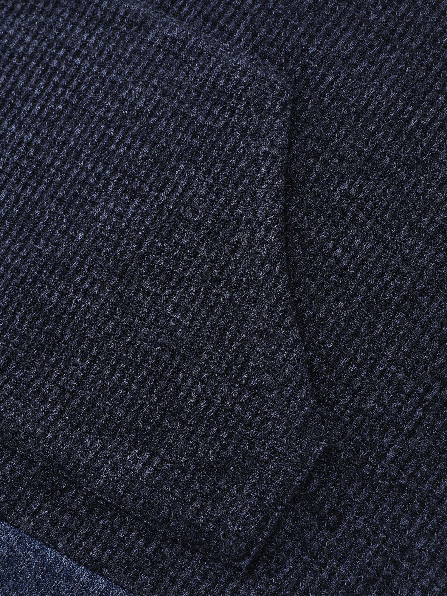 Waffle Textured Drape Turtleneck Sweatshirt - Image 6
