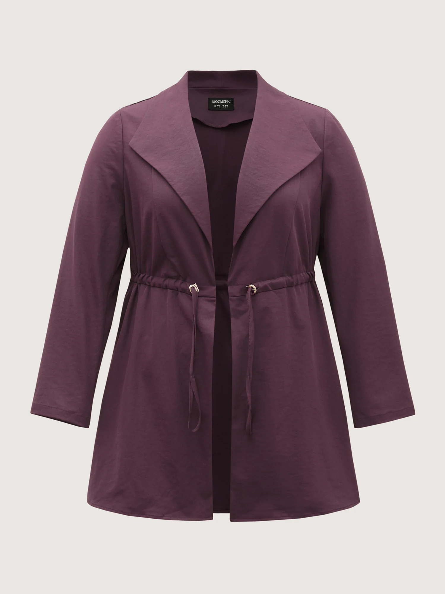 Waist-Defining Drawstring Pockets Jacket - Image 8