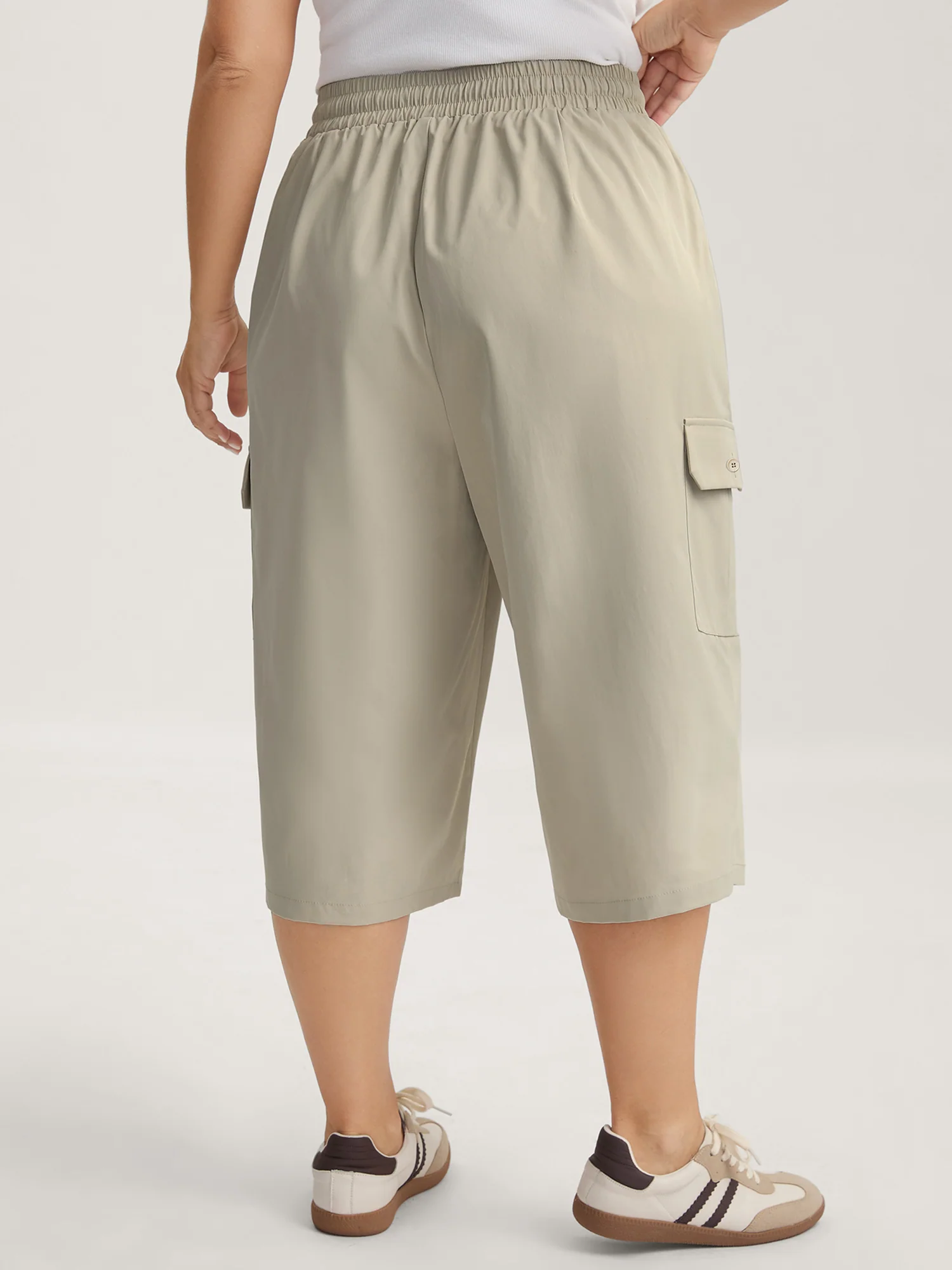 Waist Drawstring Pockets Straight-Leg Pants - Image 4
