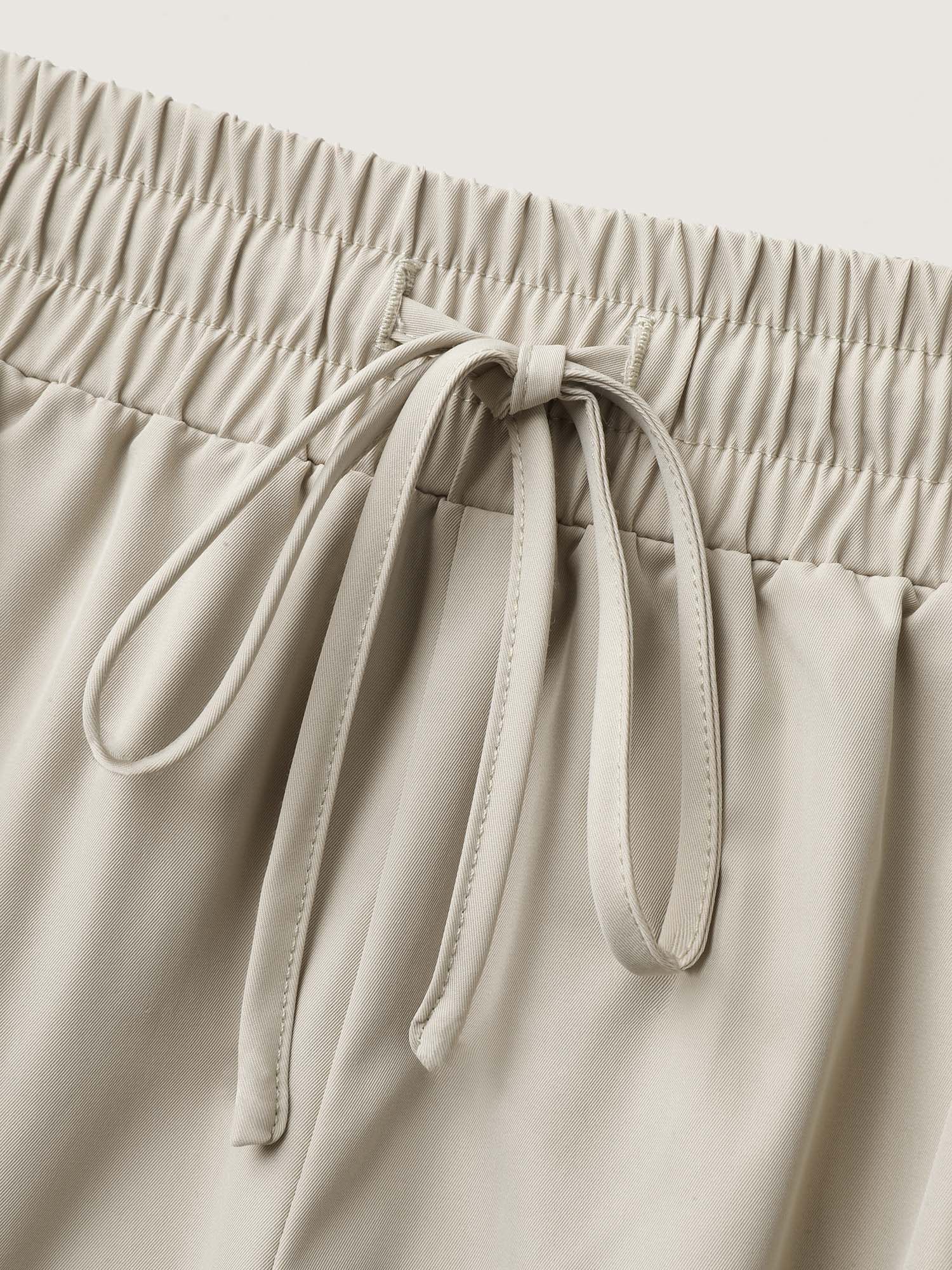 Waist Drawstring Pockets Straight-Leg Pants - Image 7