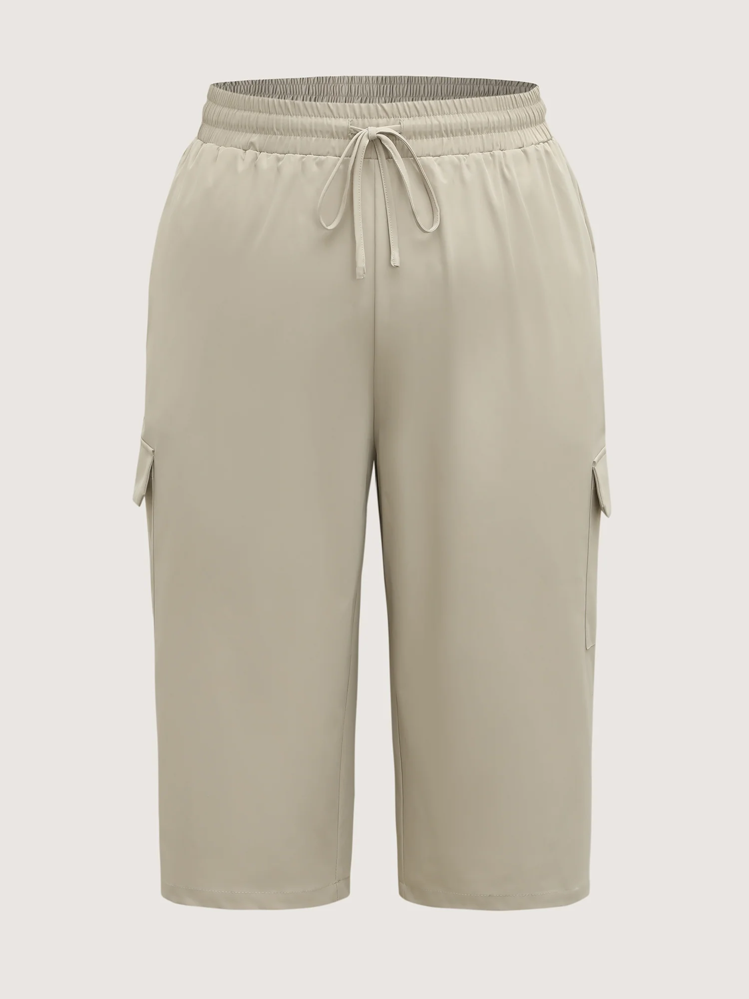 Waist Drawstring Pockets Straight-Leg Pants - Image 8