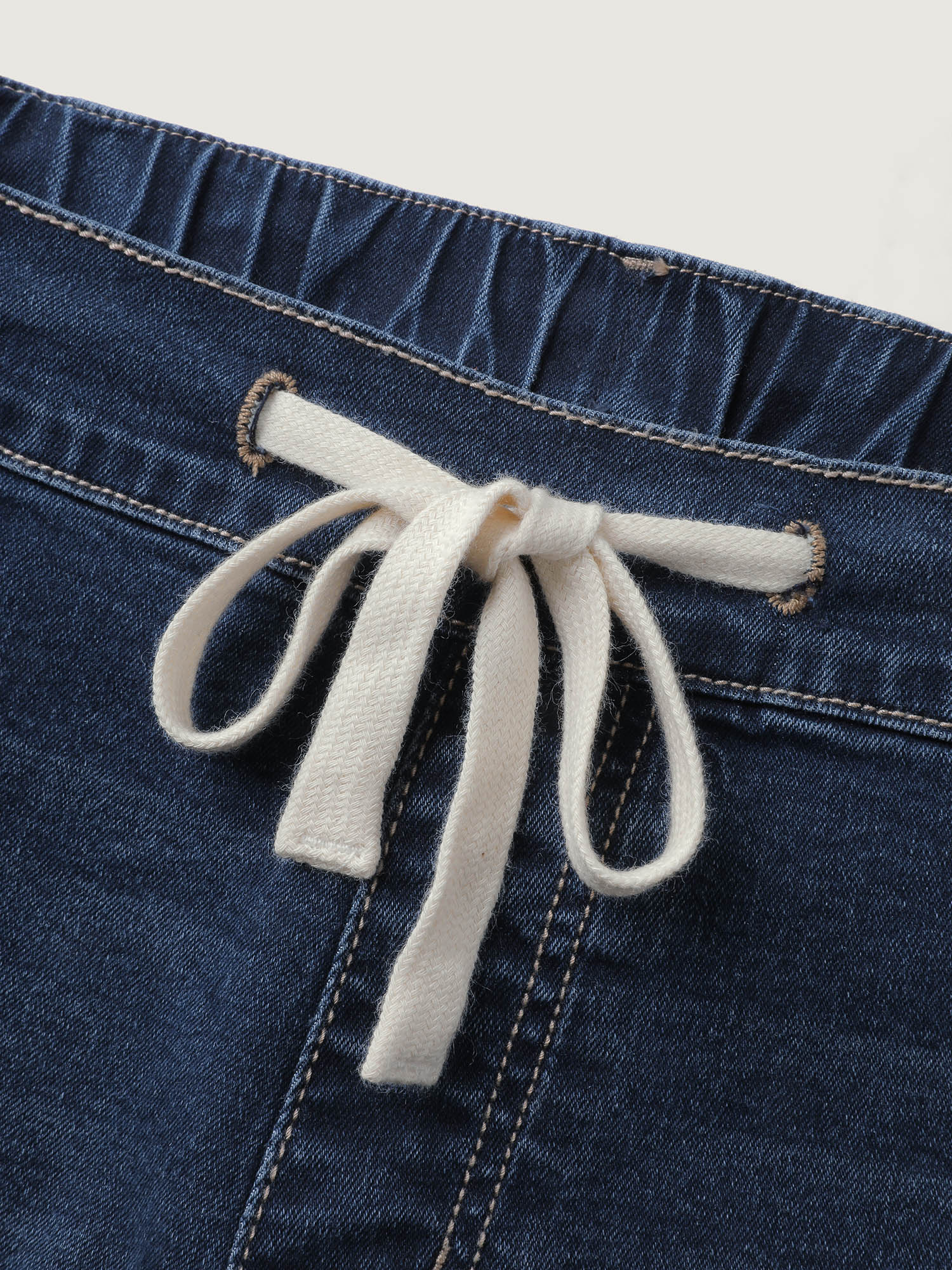 Drawstring Straight-Leg Cargo Jeans - Image 6