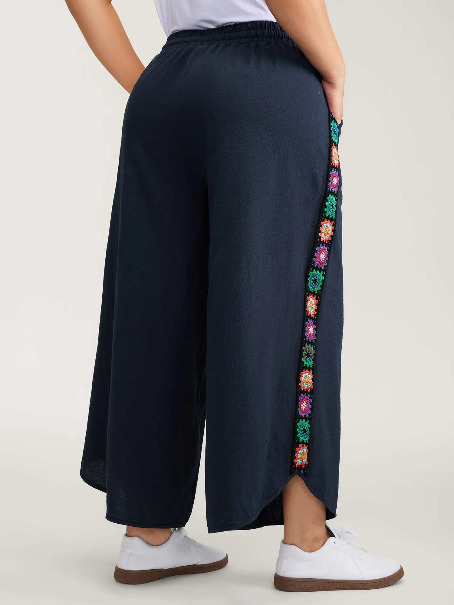 Waist Drawstring Wide-Leg Pants - Image 6