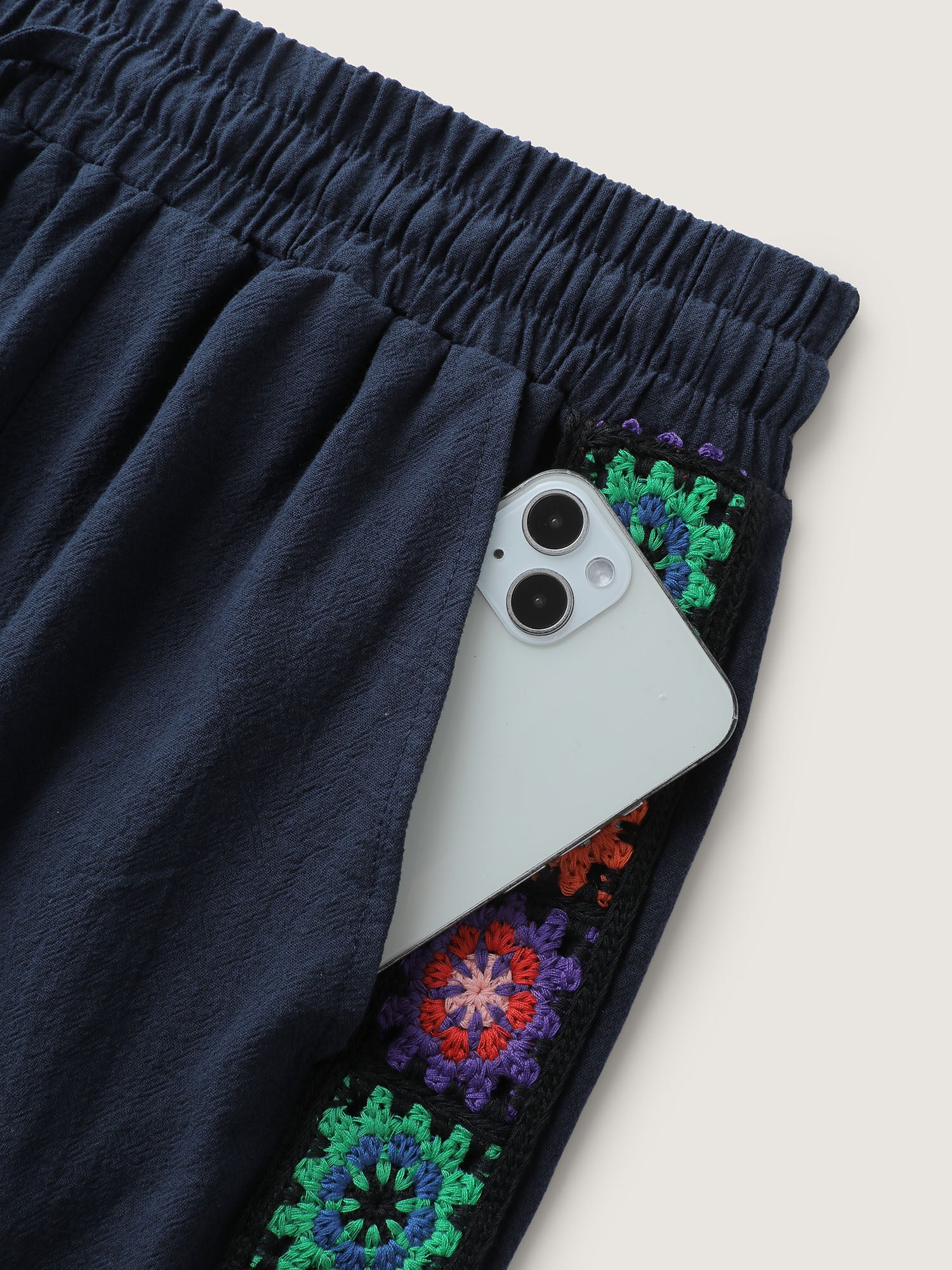 Waist Drawstring Wide-Leg Pants - Image 7