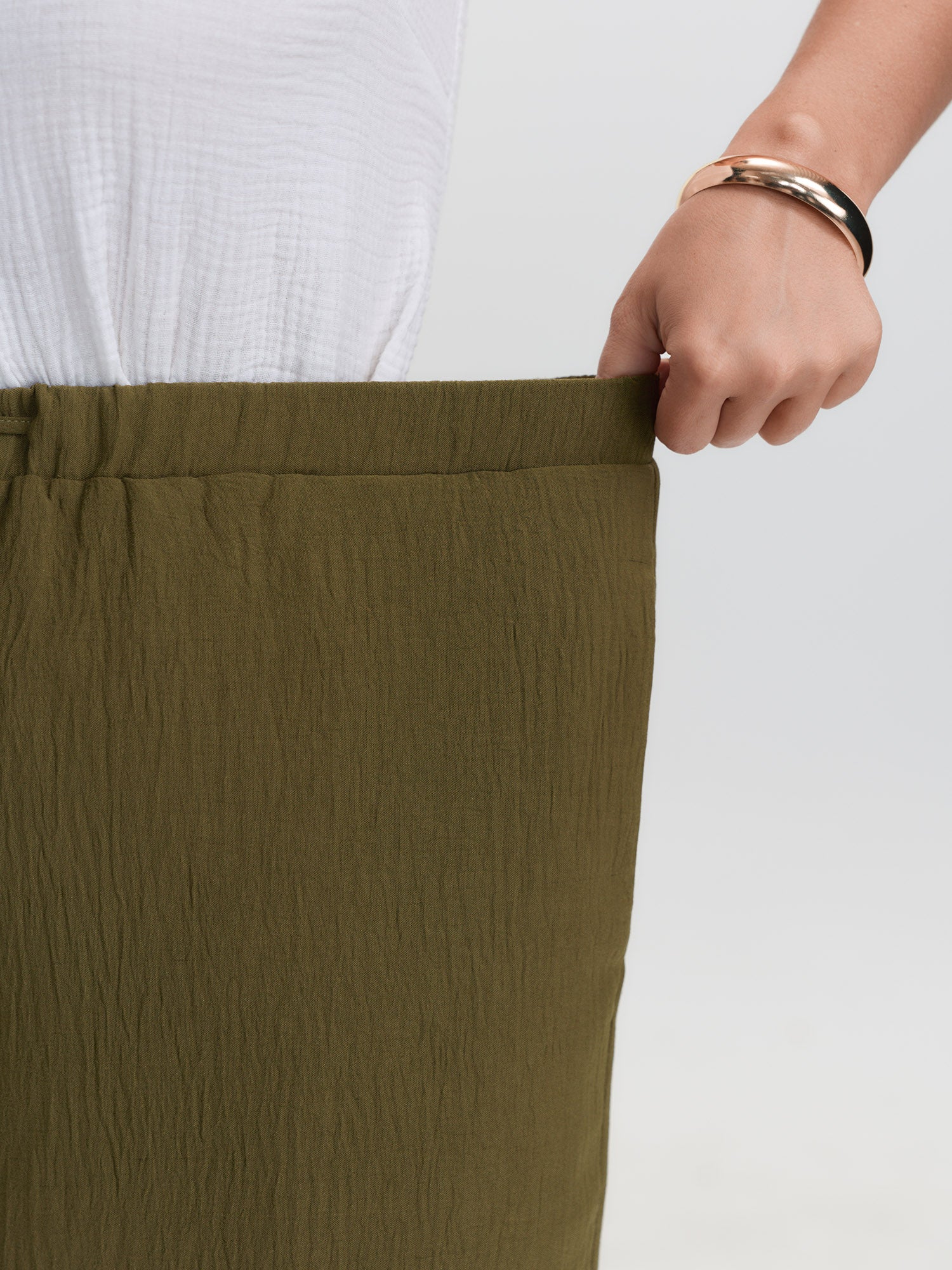 Waist-Tie Slit Cuffs Pants - Image 4