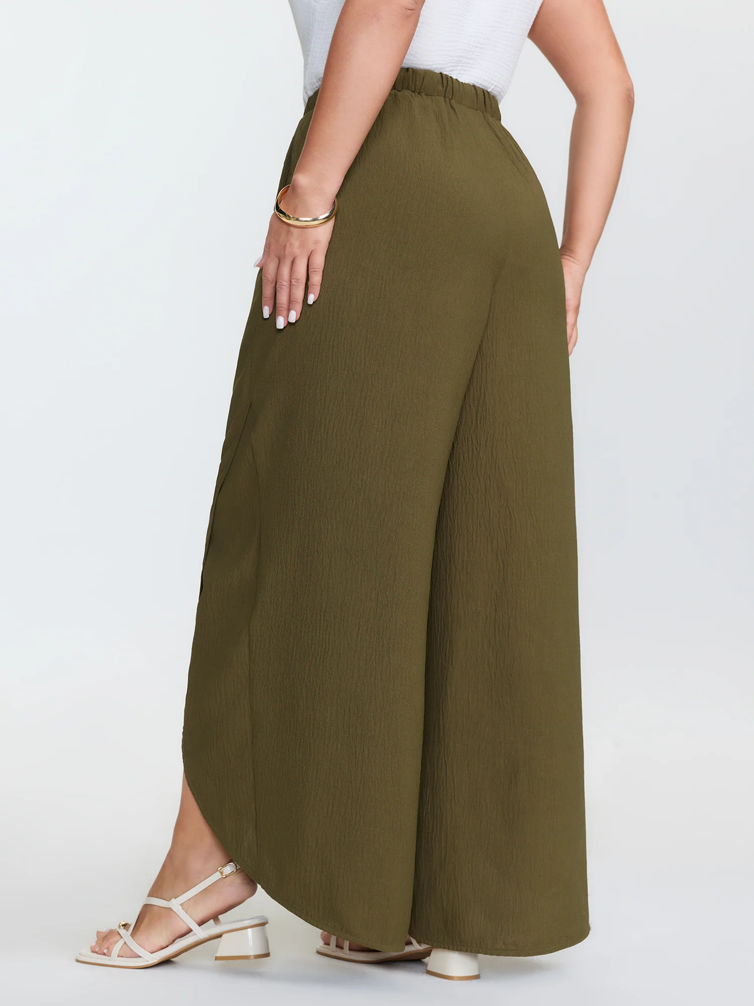 Waist-Tie Slit Cuffs Pants - Image 6