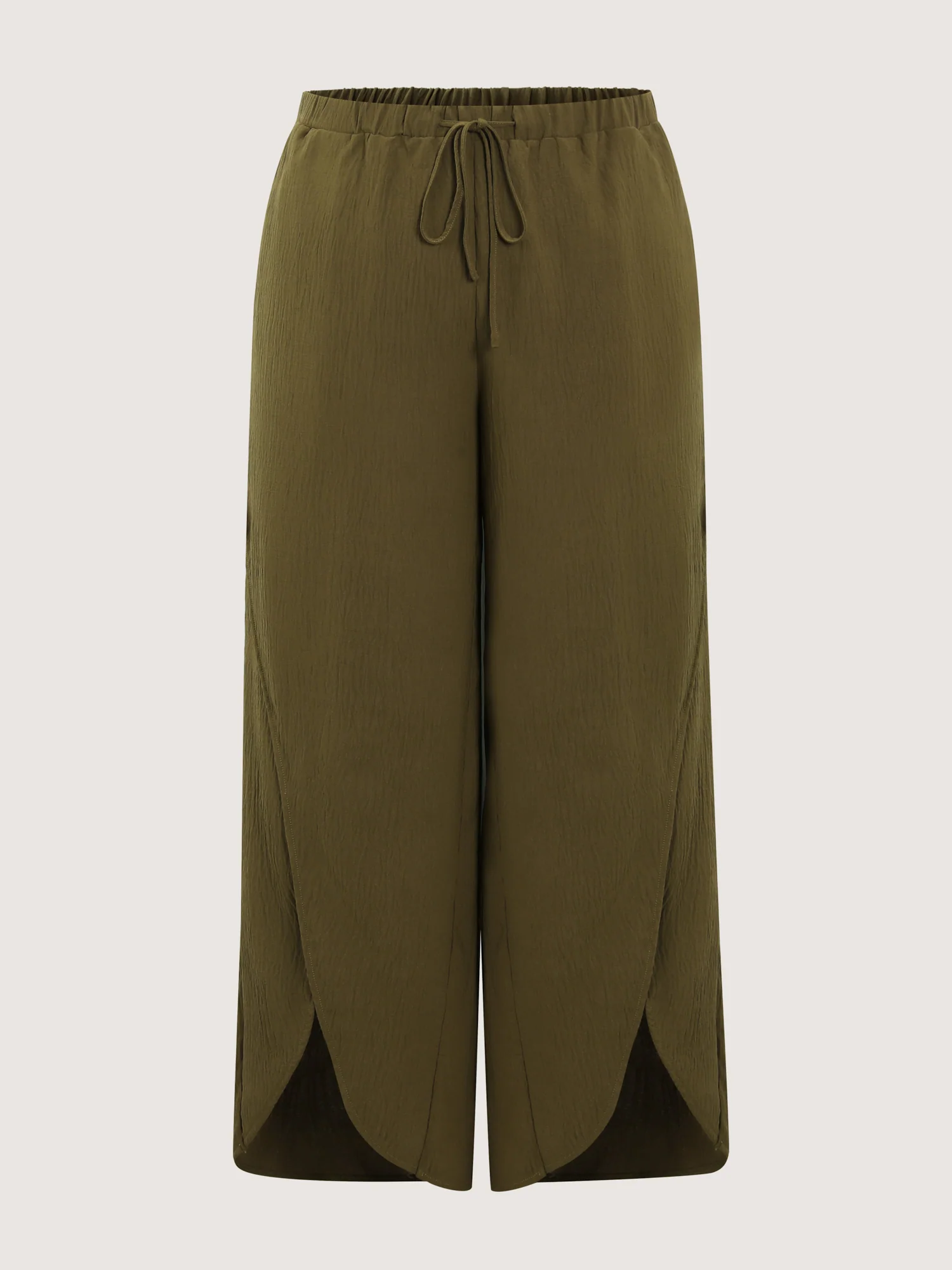 Waist-Tie Slit Cuffs Pants - Image 9