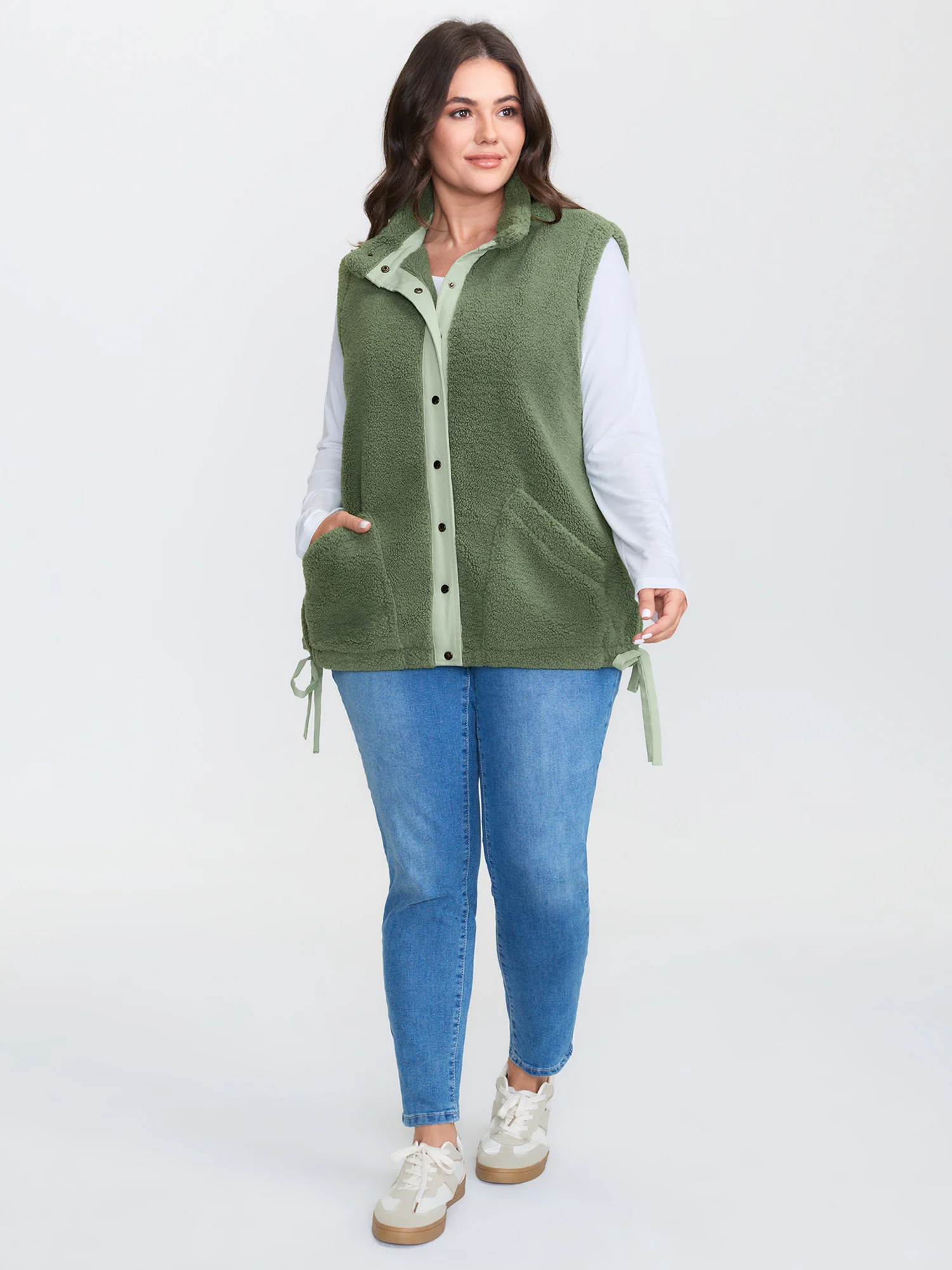 Warm & Cozy Textured Pockets Vest - Image 2