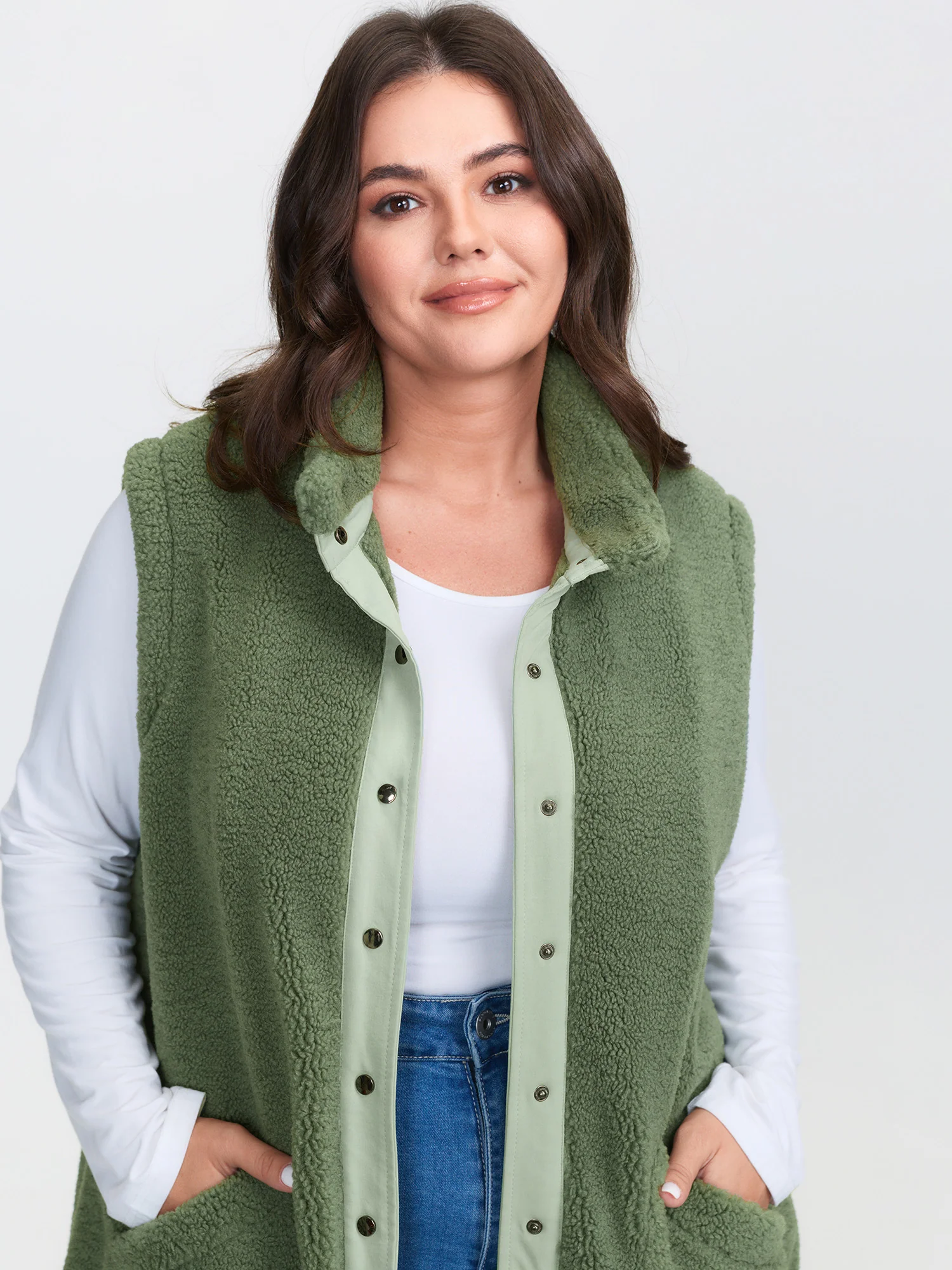 Warm & Cozy Textured Pockets Vest - Image 3